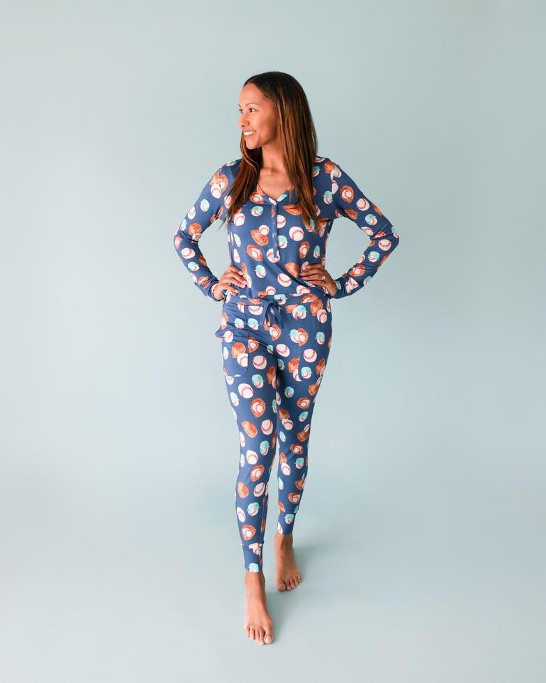 Women's Bamboo Long Sleeve Pajama Set - Homer (Baseball) - Image 2