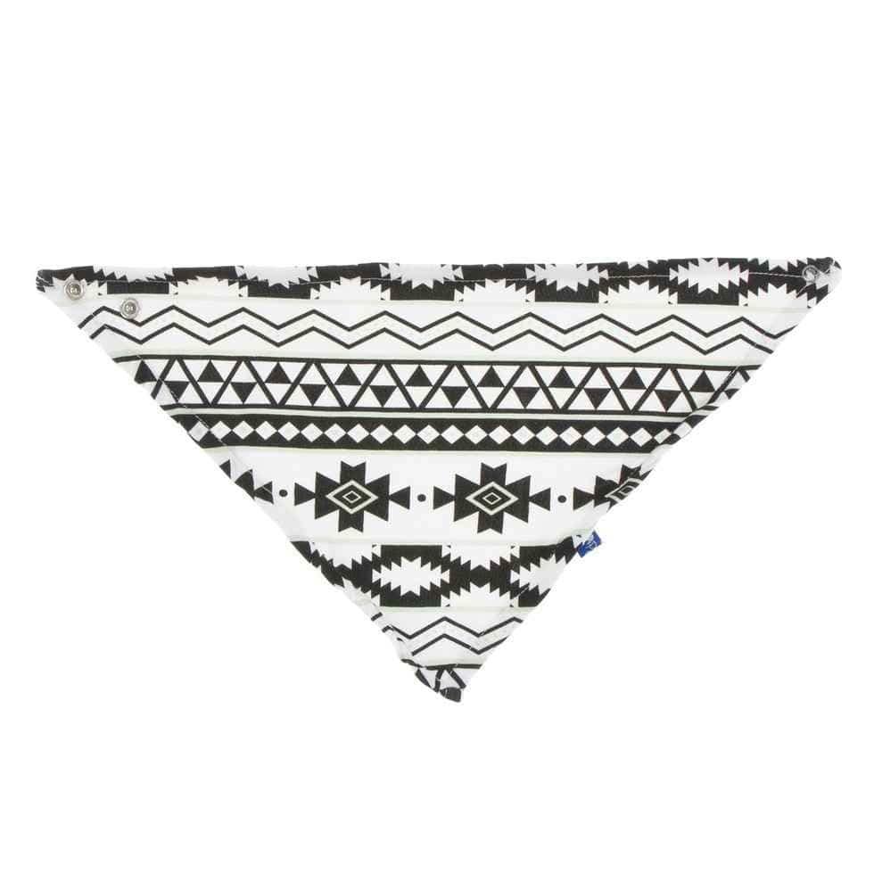 Print Bamboo Bandana Bib - Natural Mayan Pattern, One Size - Image 2