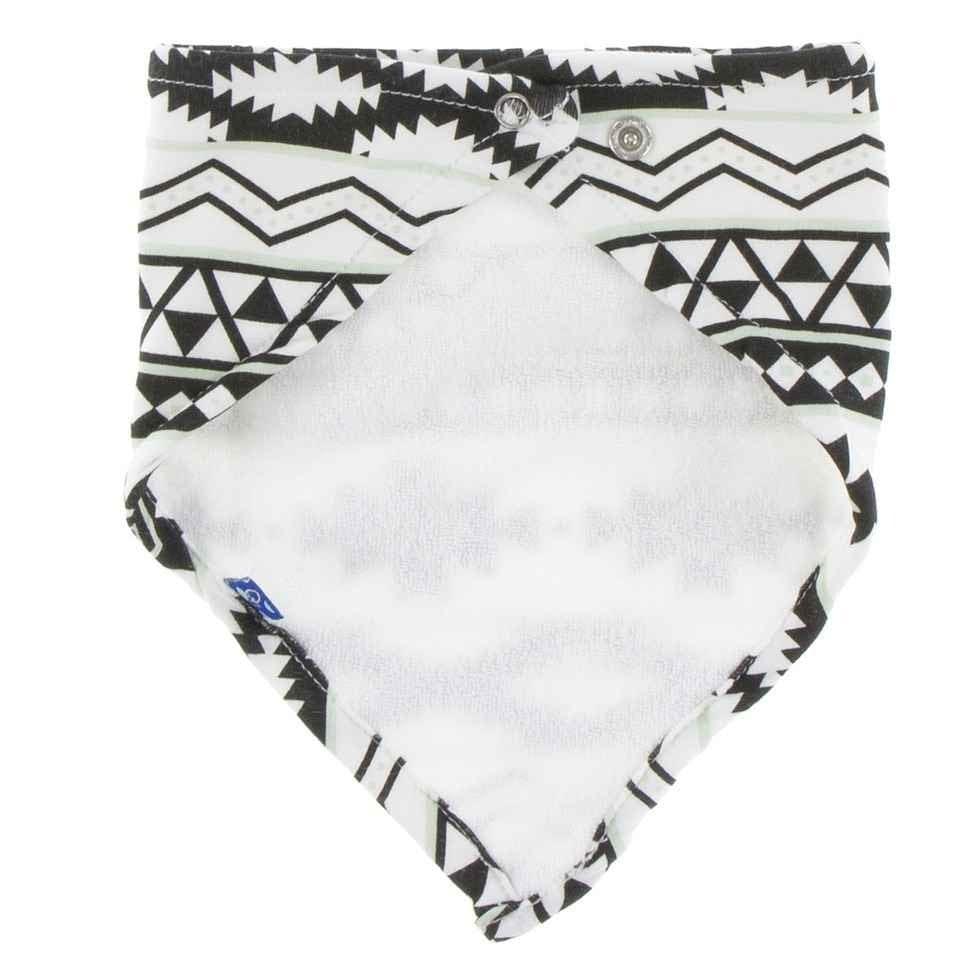 Print Bamboo Bandana Bib - Natural Mayan Pattern, One Size - Image 3