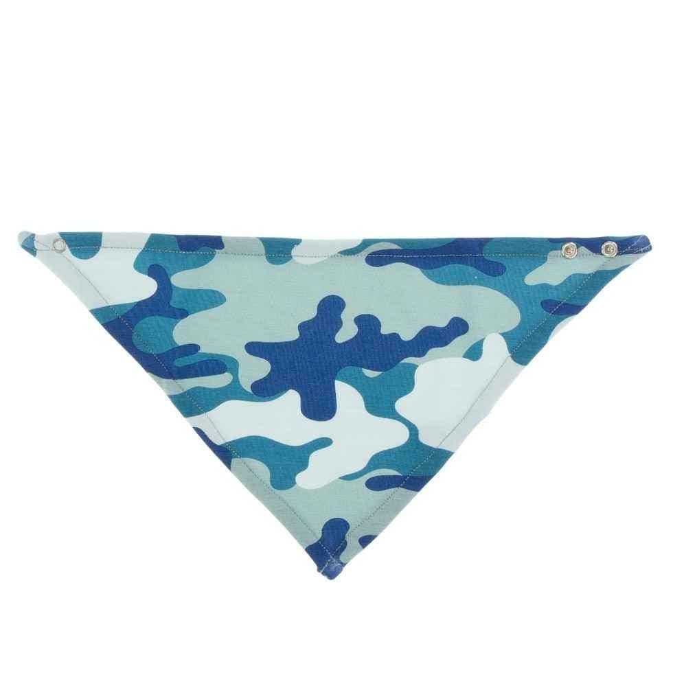 Print Bamboo Bandana Bib - Oasis Military, One Size - Image 2
