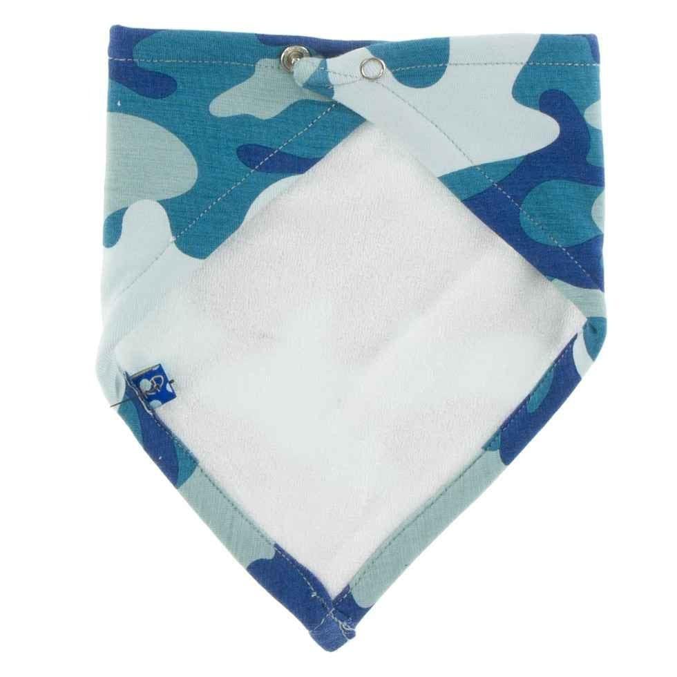 Print Bamboo Bandana Bib - Oasis Military, One Size - Image 3