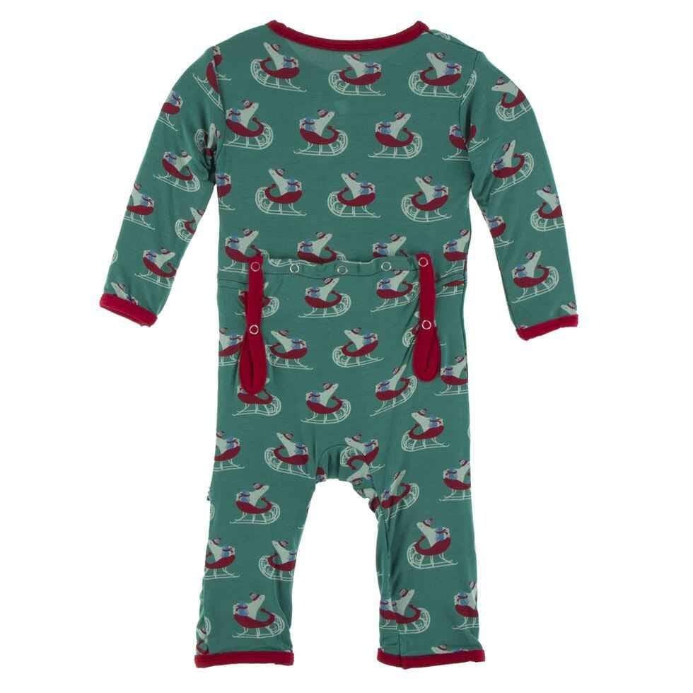 Print Bamboo Coverall with Zipper - Ivy Sled - Image 2