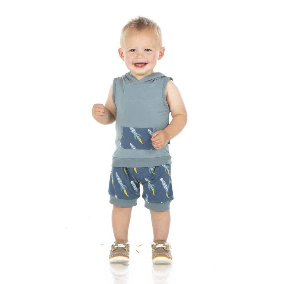 Print Bamboo Hoodie Tank Outfit - Twilight Rockets - Image 2