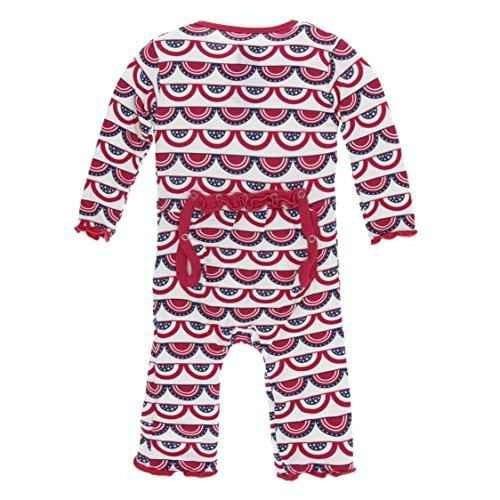 Print Bamboo Muffin Ruffle Coverall with Snaps - Flag Swag - Image 2