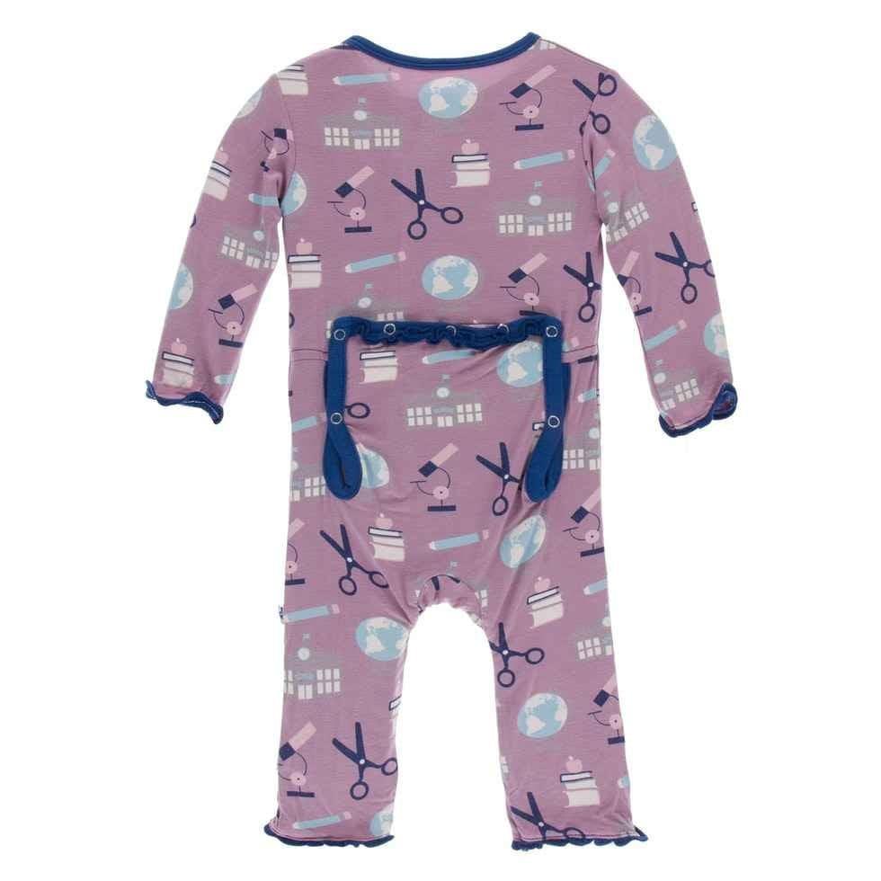 Print Bamboo Muffin Ruffle Coverall with Zipper - Pegasus Education - Image 2