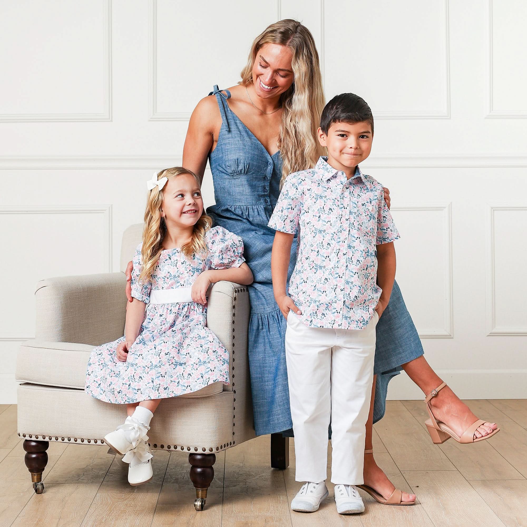 Puff Sleeve Party Dress - English Floral - Image 3
