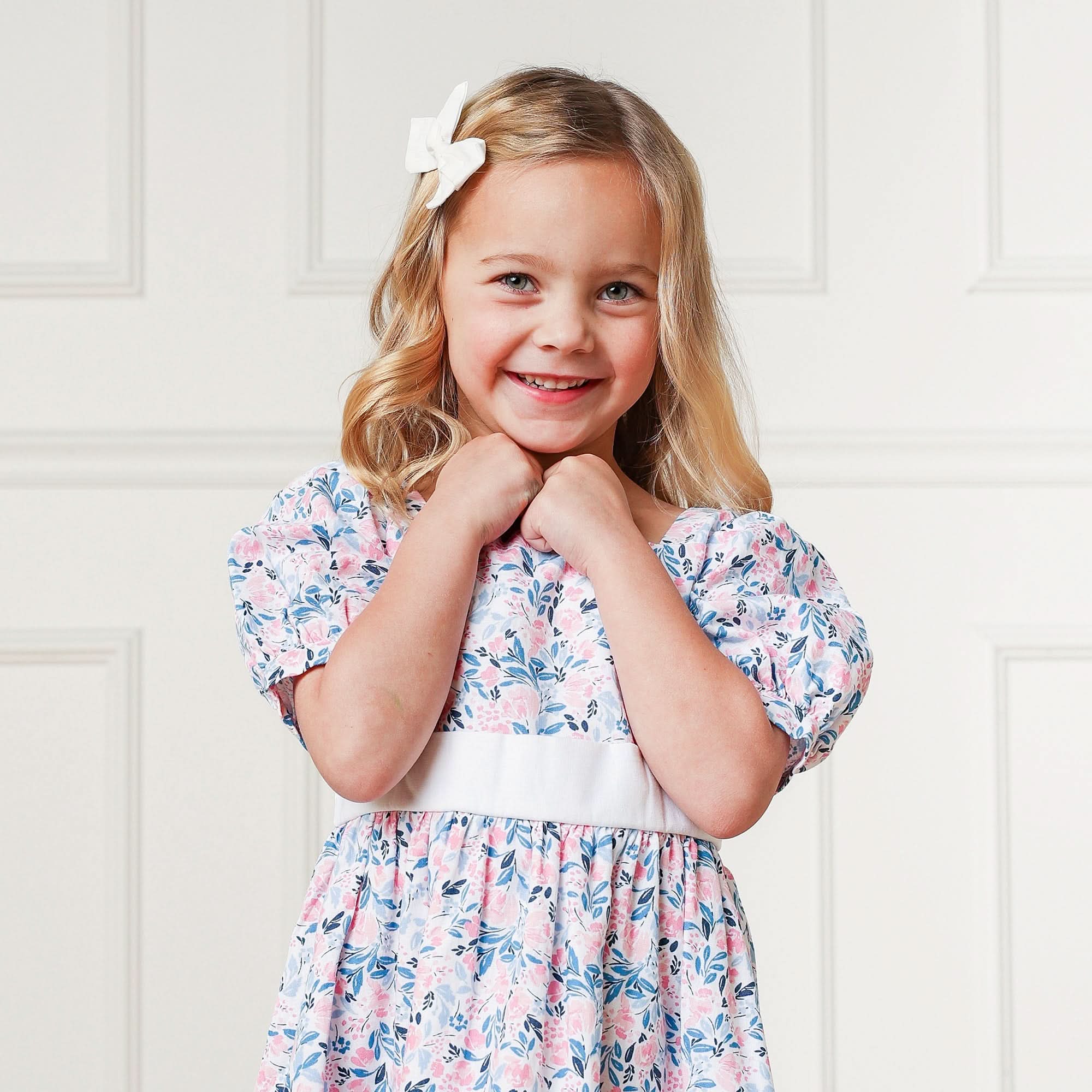 Puff Sleeve Party Dress - English Floral - Image 5
