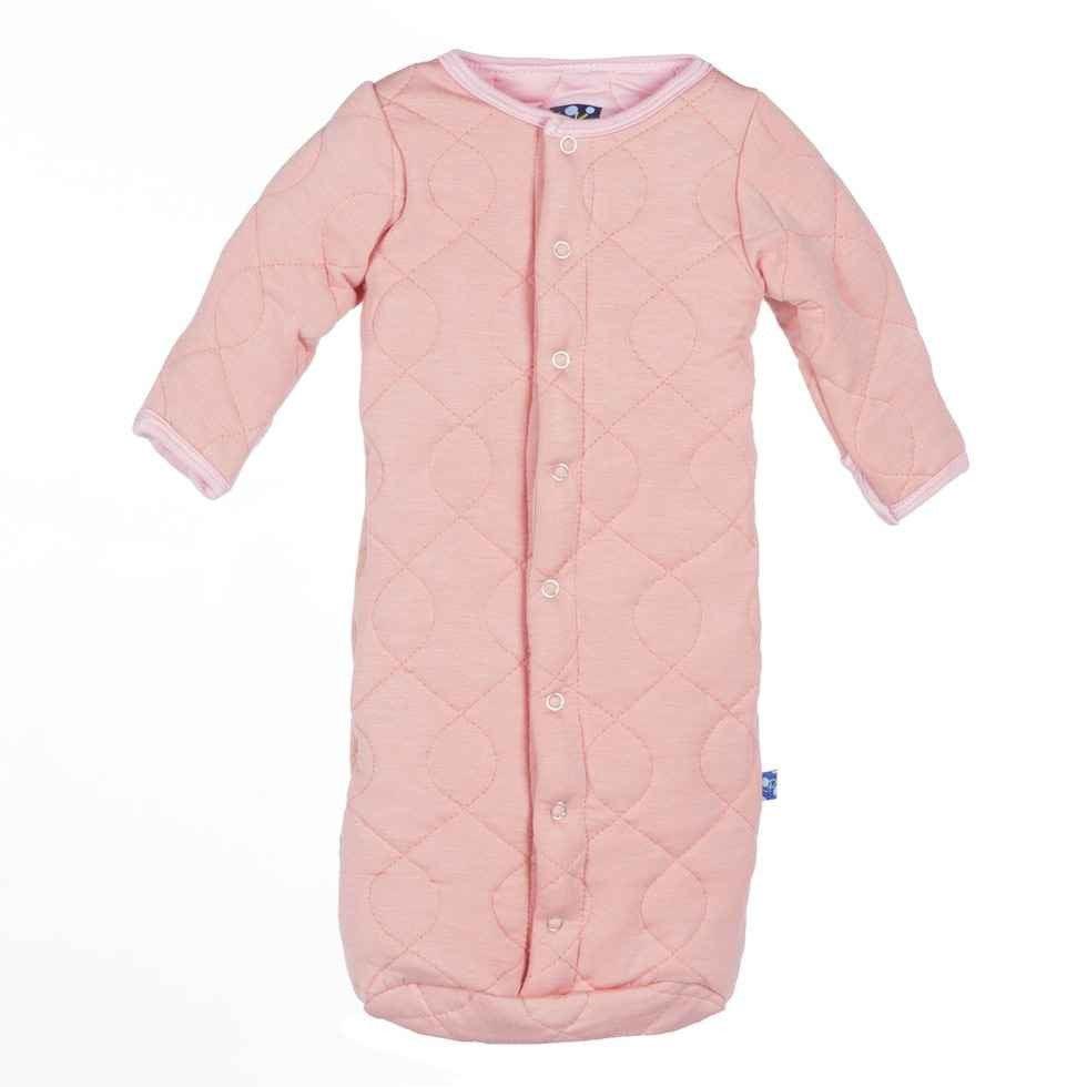 Solid Bamboo Quilted Sleeping Sack, Blush with Lotus - Image 2