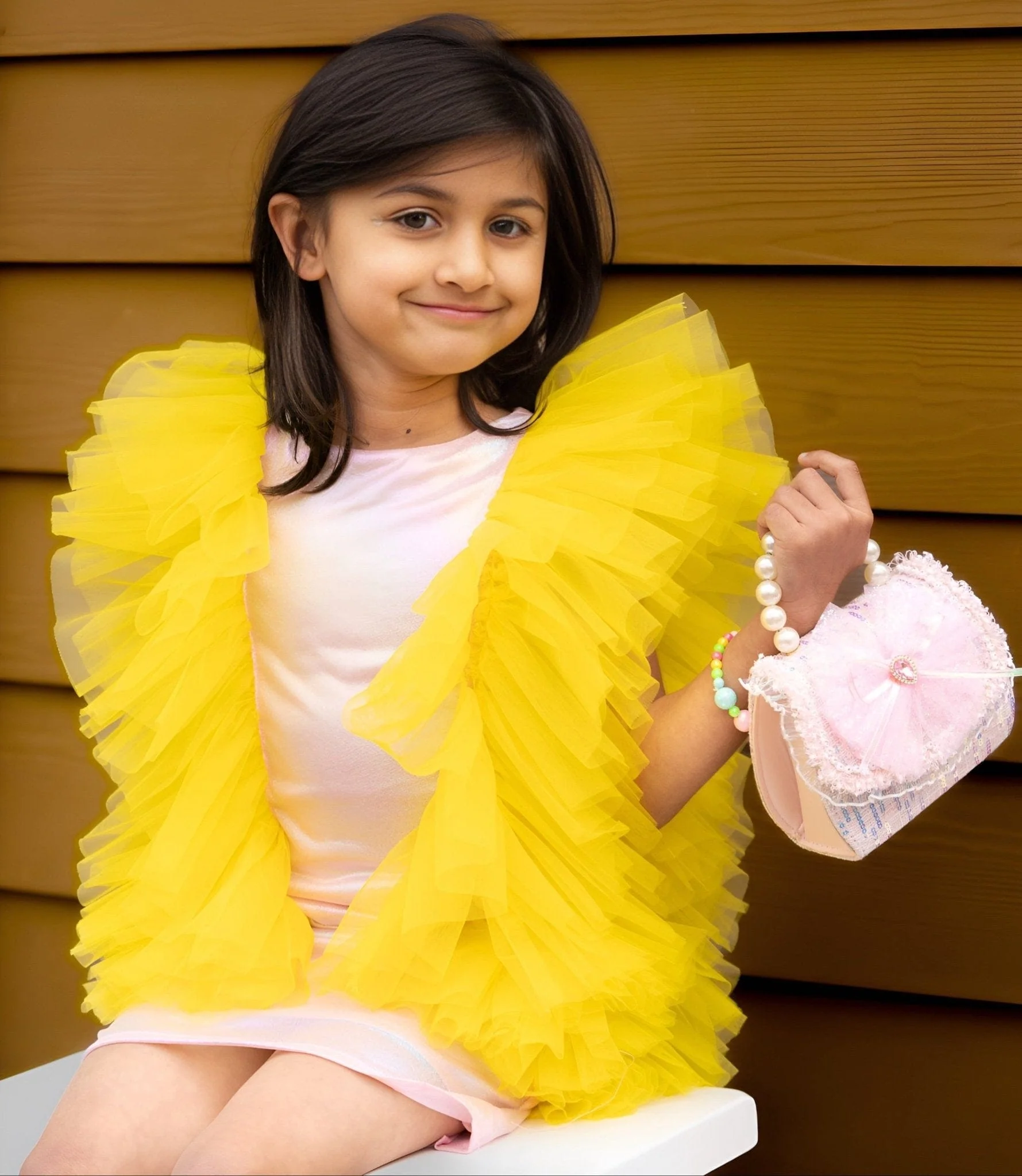 Radiant Yellow Fairy Wings Dress - Image 5