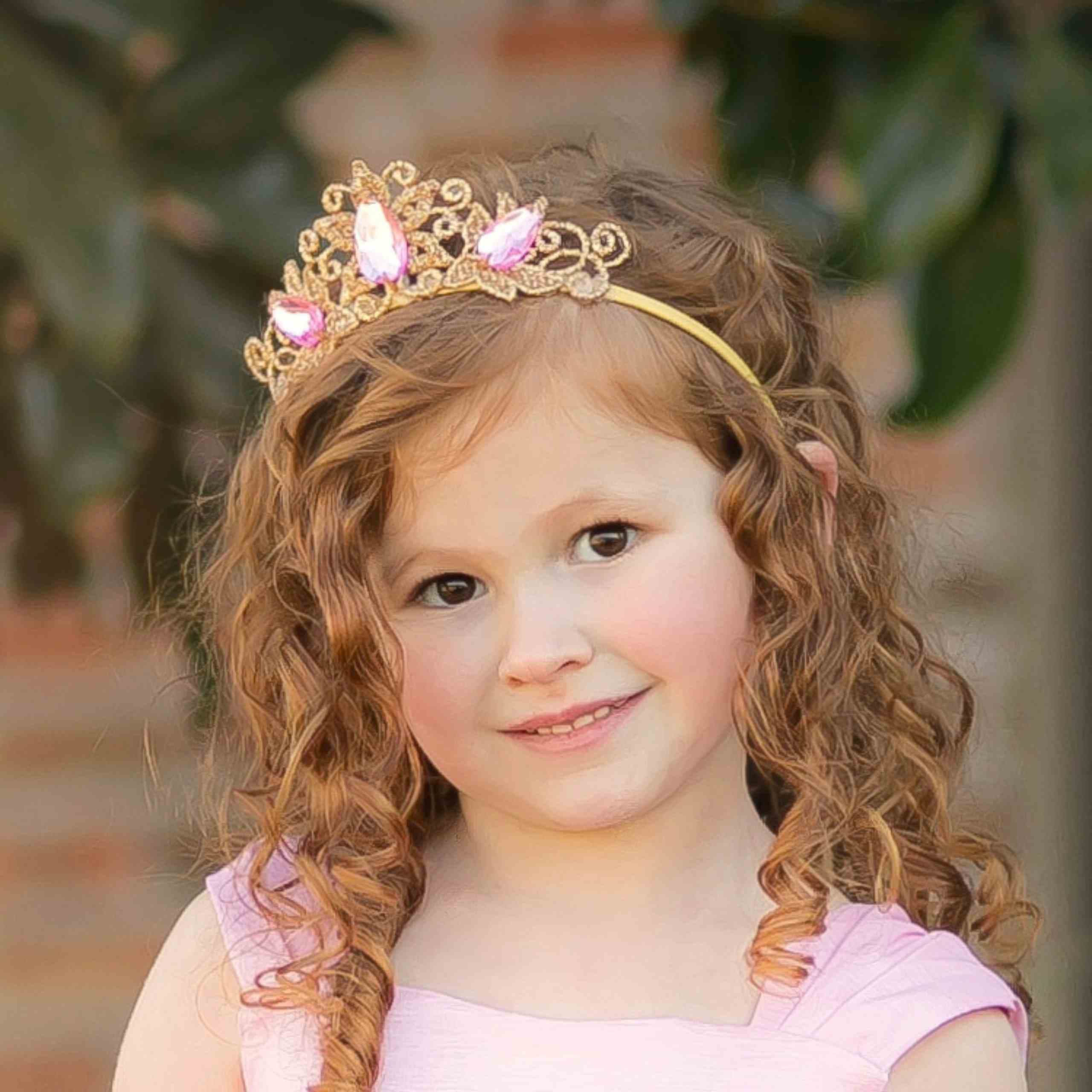 Raven Princess Crown and Wand Set  - Pink & Gold - Image 2