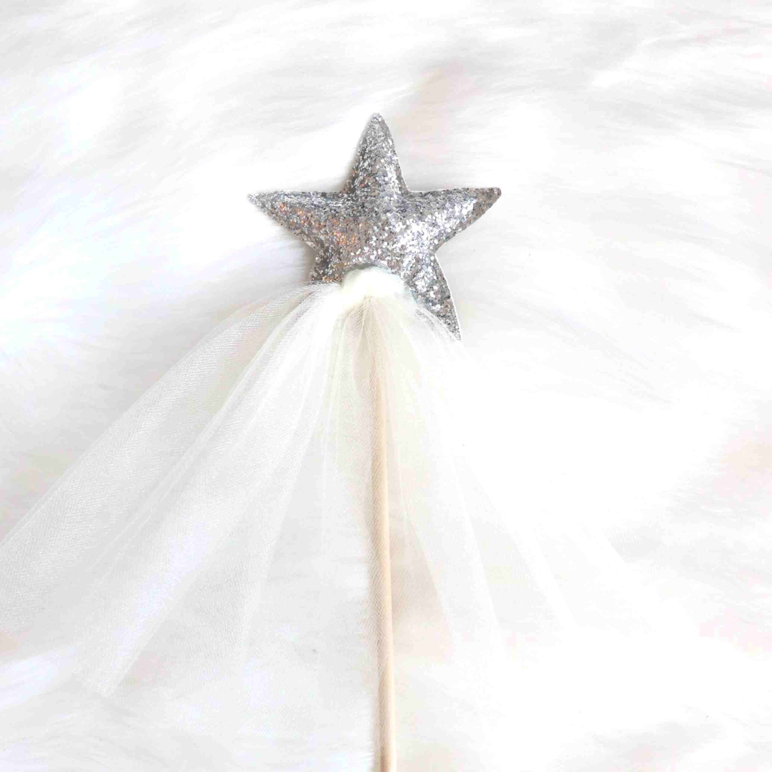 Raven Princess Crown and Wand Set - Silver & Ivory - Image 7