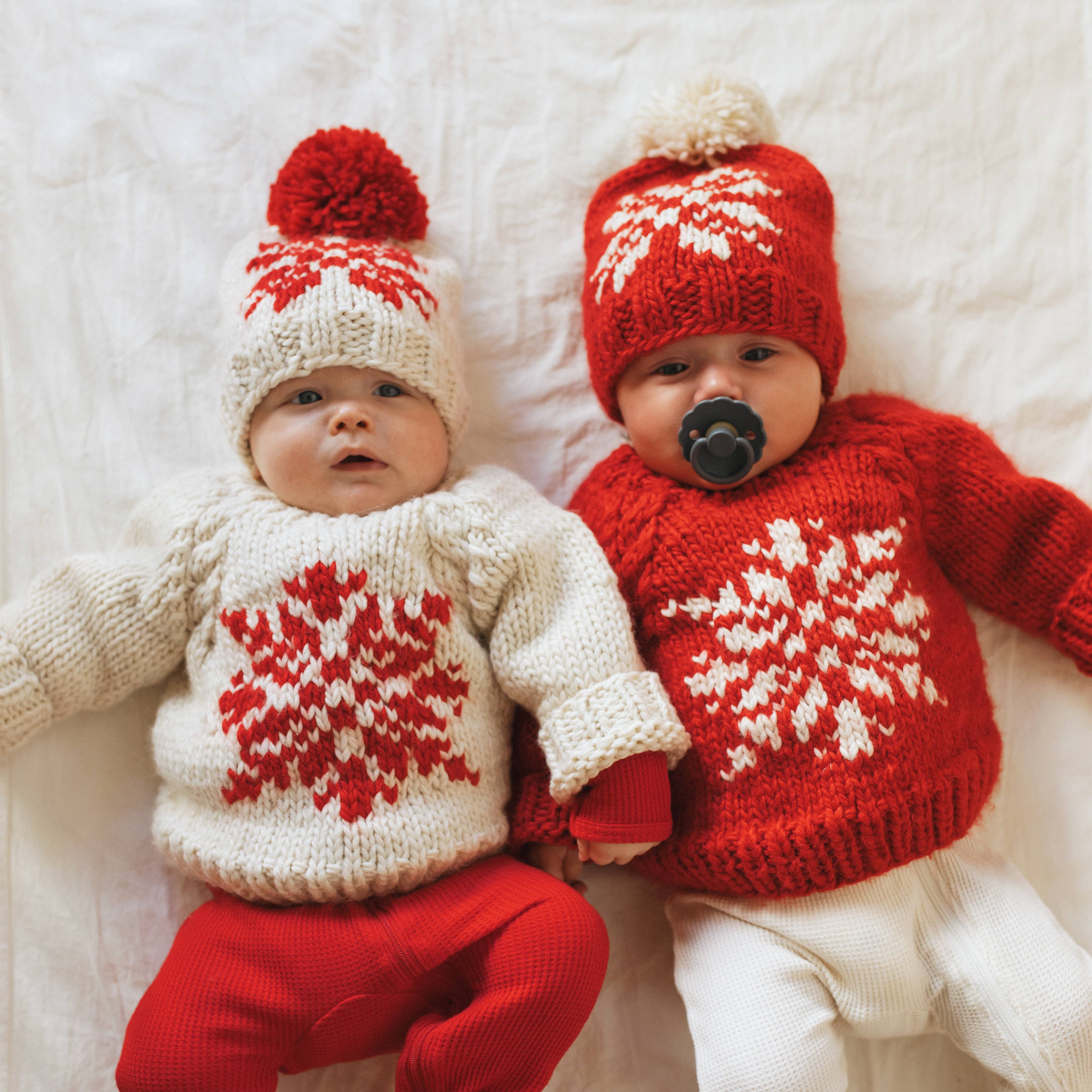 Red Snowflake Crew Neck Sweater - Image 3