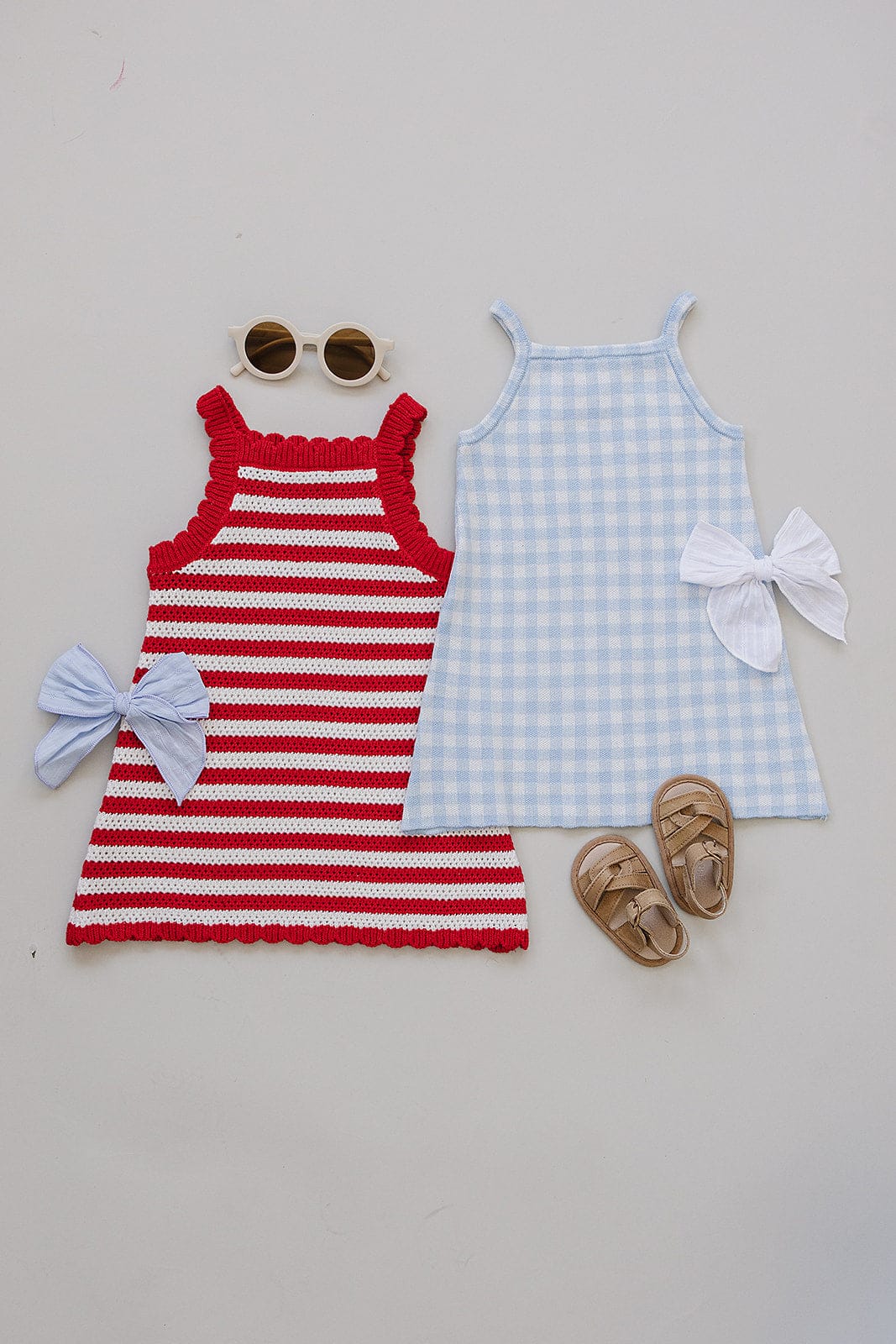 Red Stripe Knit Cover-Up Dress - Image 4