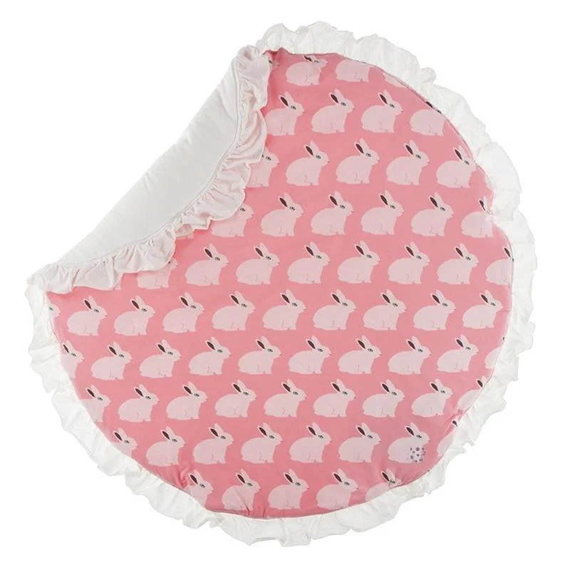 Bamboo Ruffle Fluffle Padded Playmat - Strawberry Forest Rabbit - Image 2