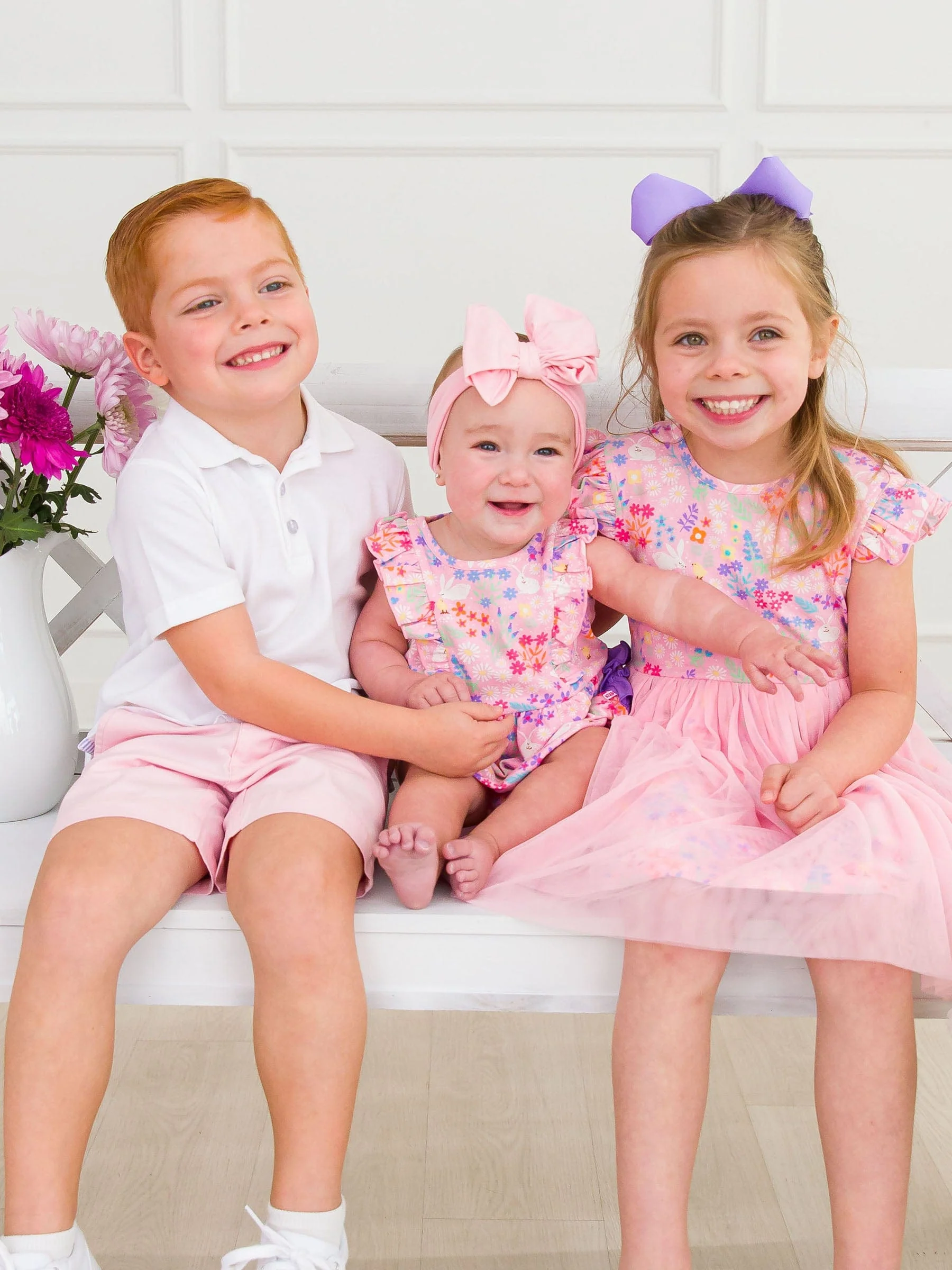 Cotton Flutter Sleeve Tulle Twirl Dress - Bunny and Friends - Image 4