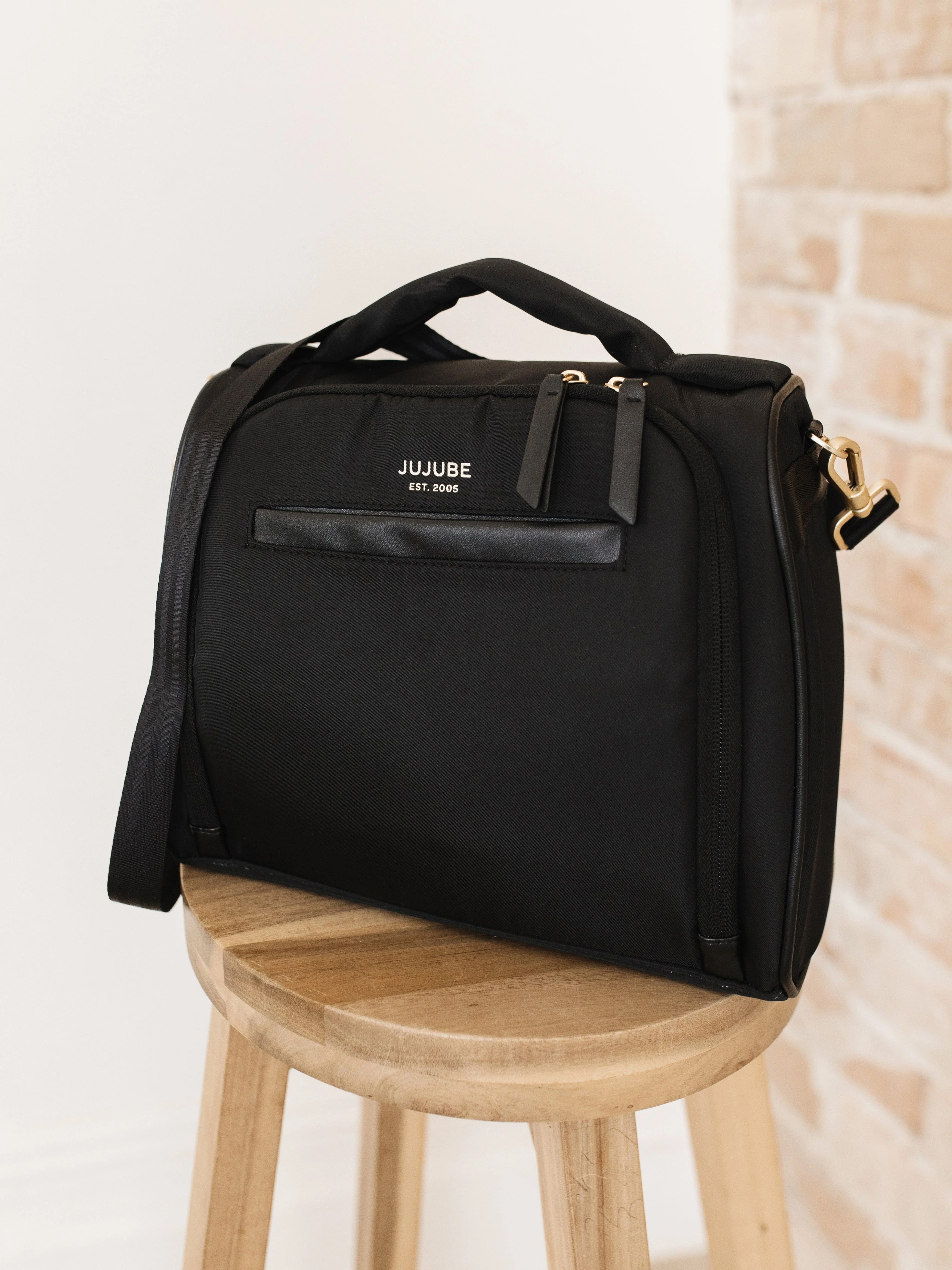 Satchel Diaper Bag - Black - Image 10