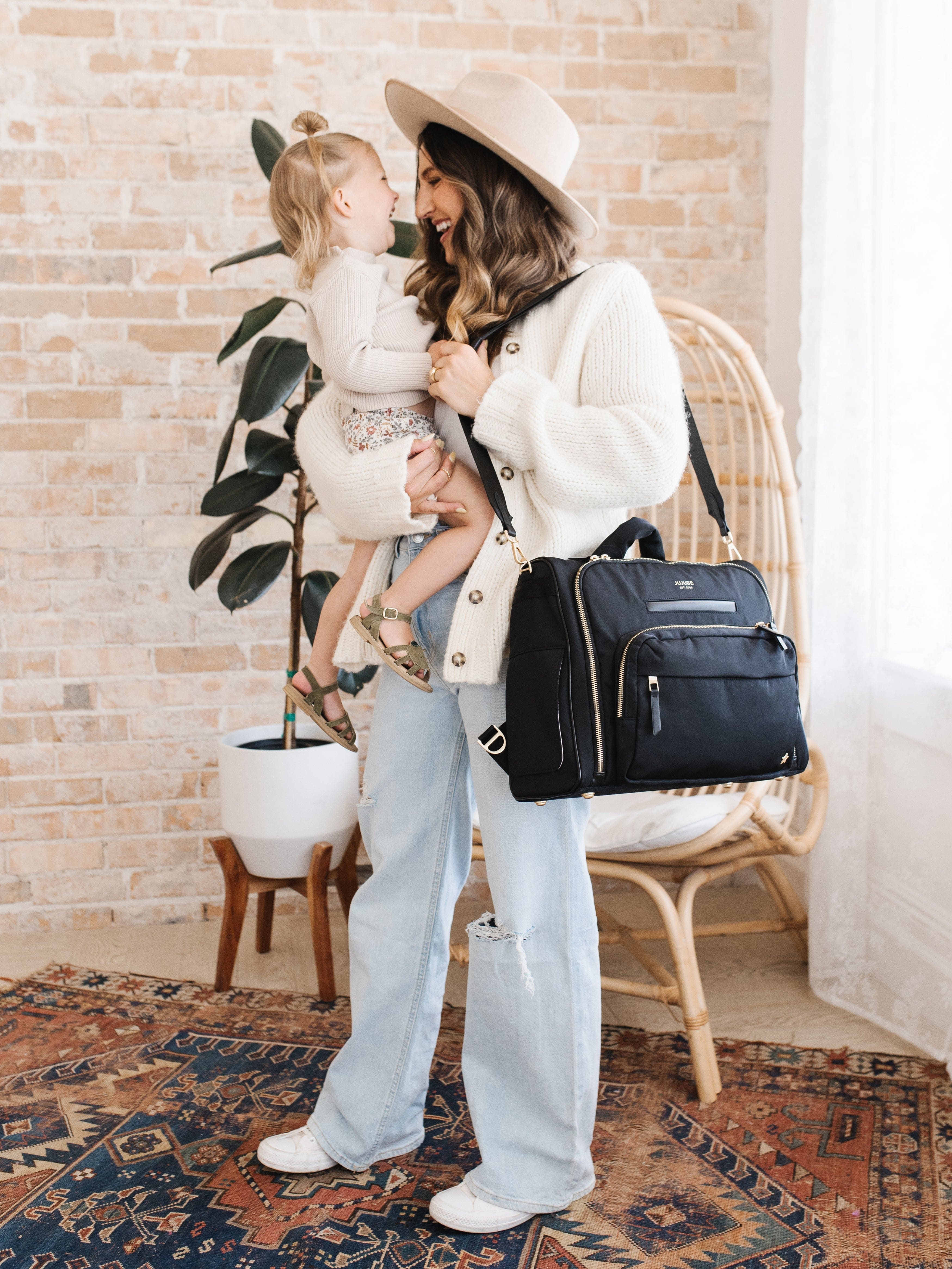Satchel Diaper Bag - Black - Image 7