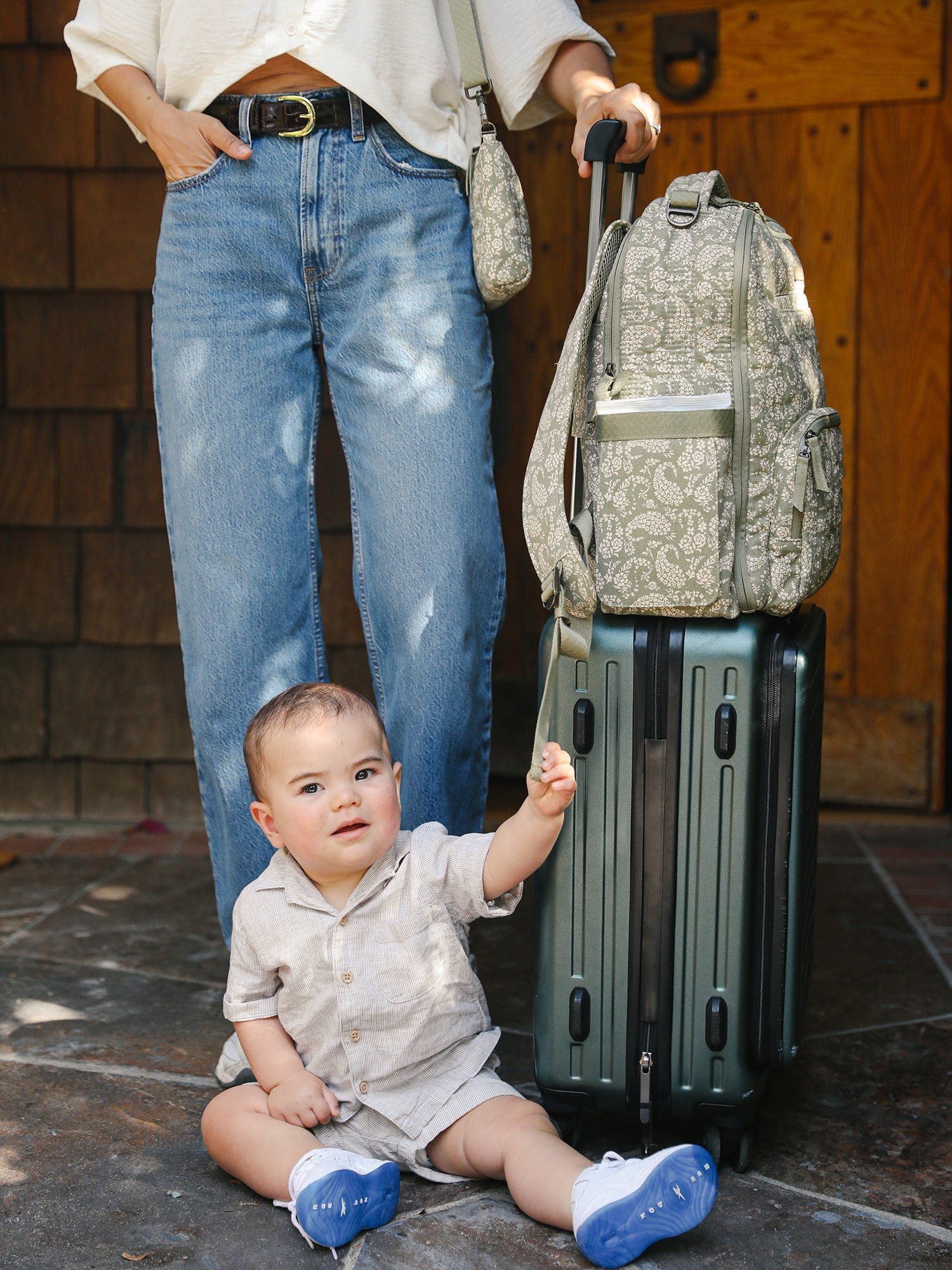Sazan + JuJuBe Classic Diaper Backpack - Paisley Floral - Image 6