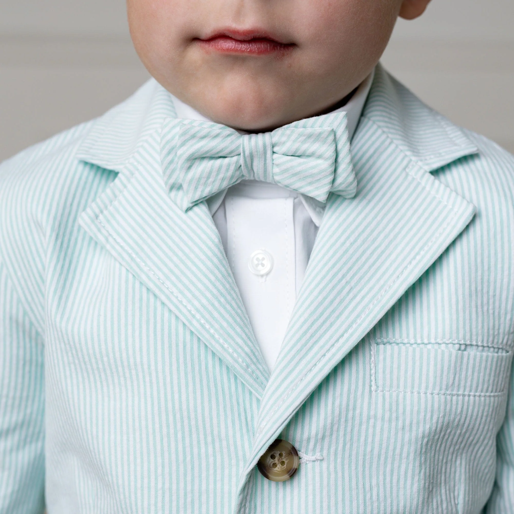 Seersucker Bow Tie - Mint - Image 3