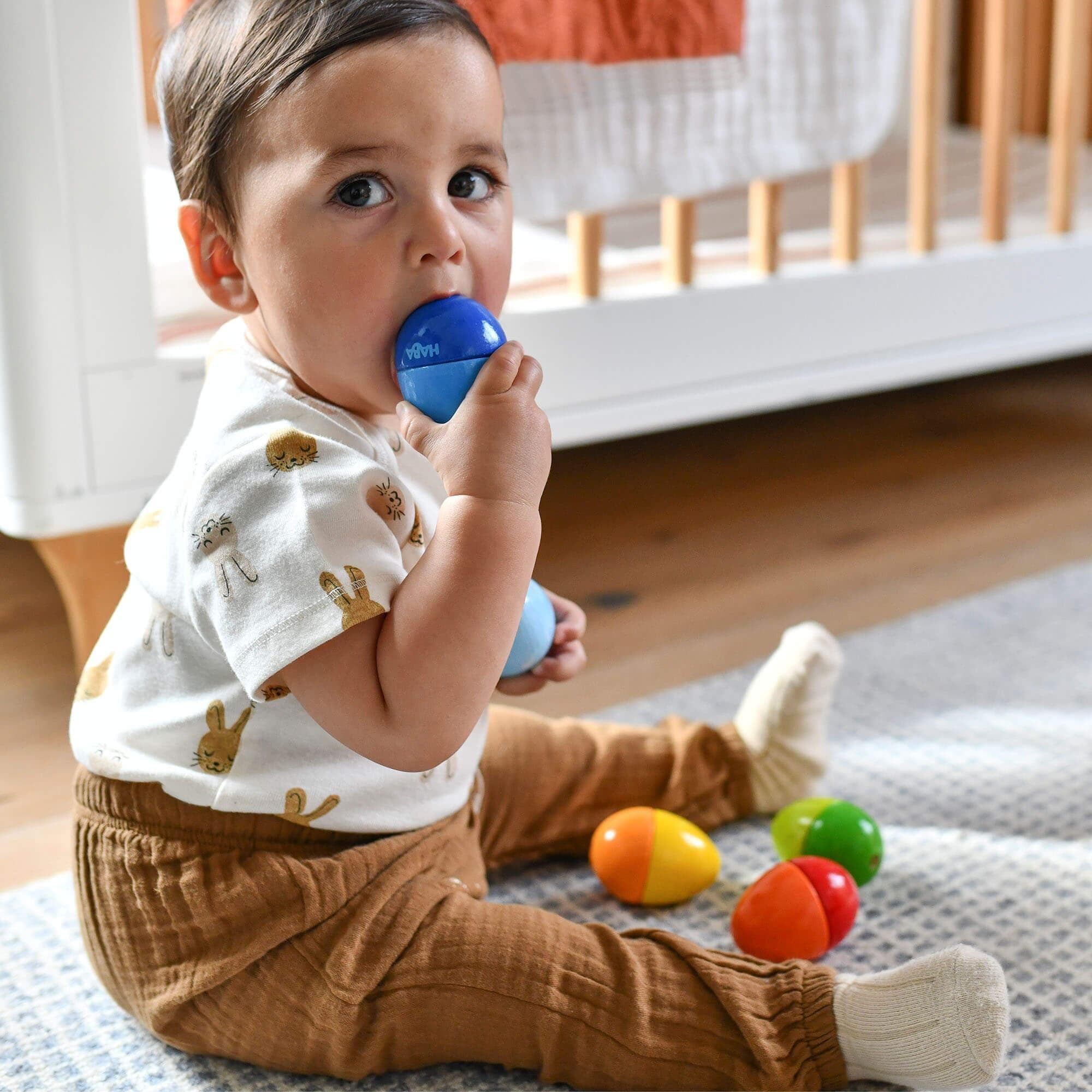 Set of 5 Wooden Musical Eggs - Image 5
