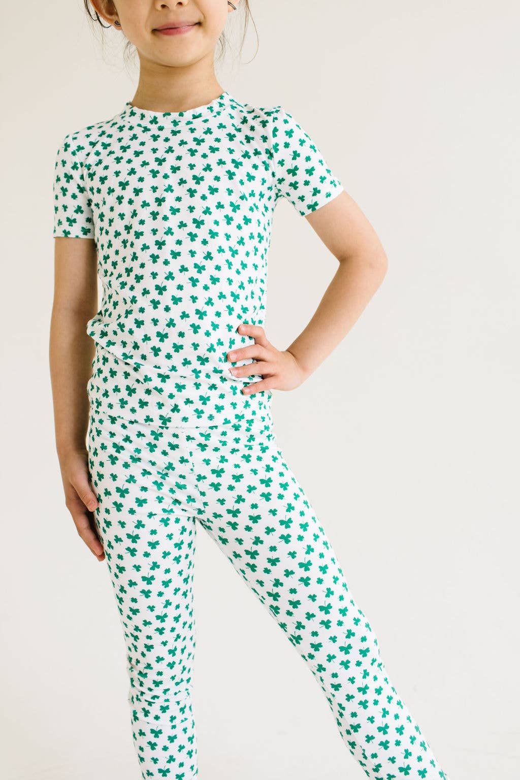 Bamboo Short Sleeve Pajama Set - Shamrock - Image 2