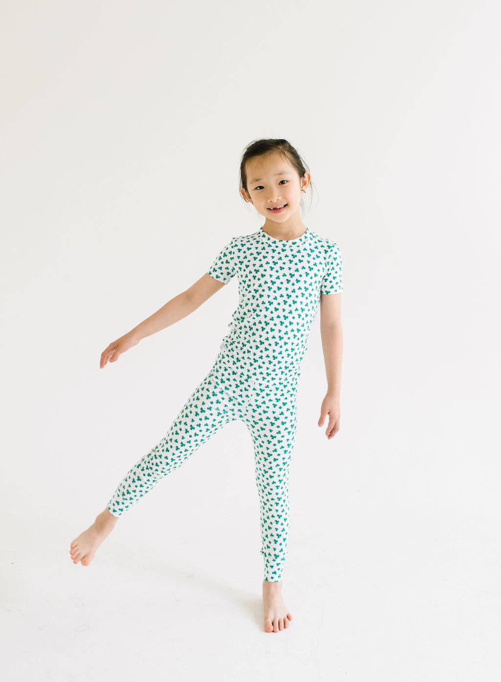 Bamboo Short Sleeve Pajama Set - Shamrock - Image 5