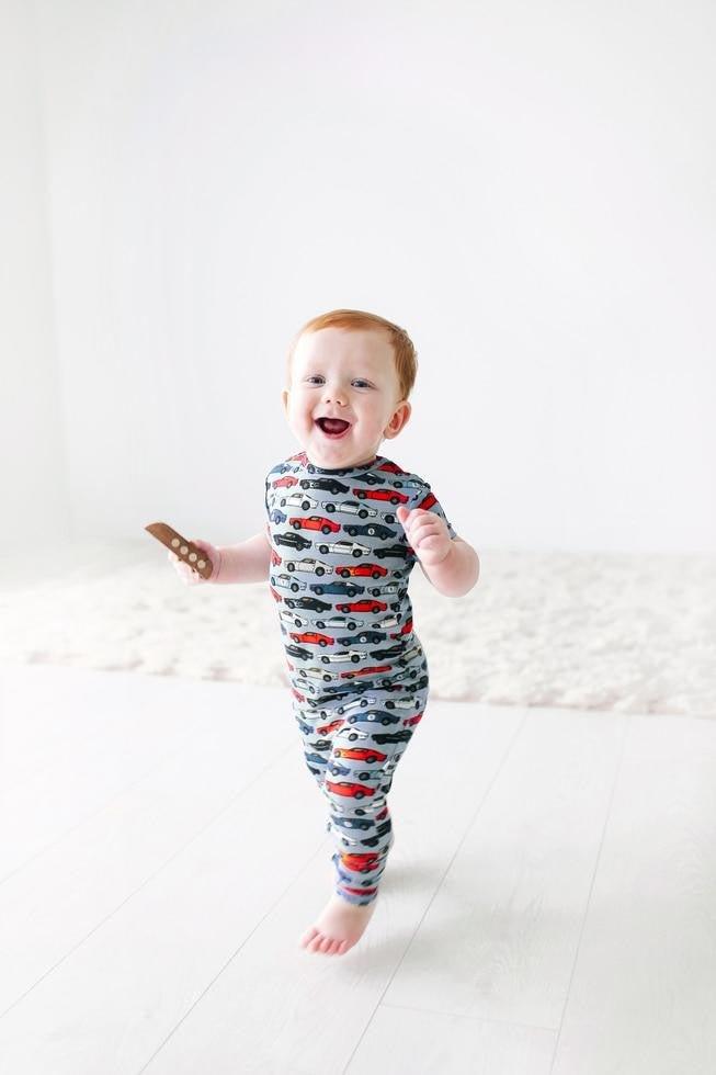 Bamboo Short Sleeve Romper for Boys - Miles (Matchbox Cars) - Image 3