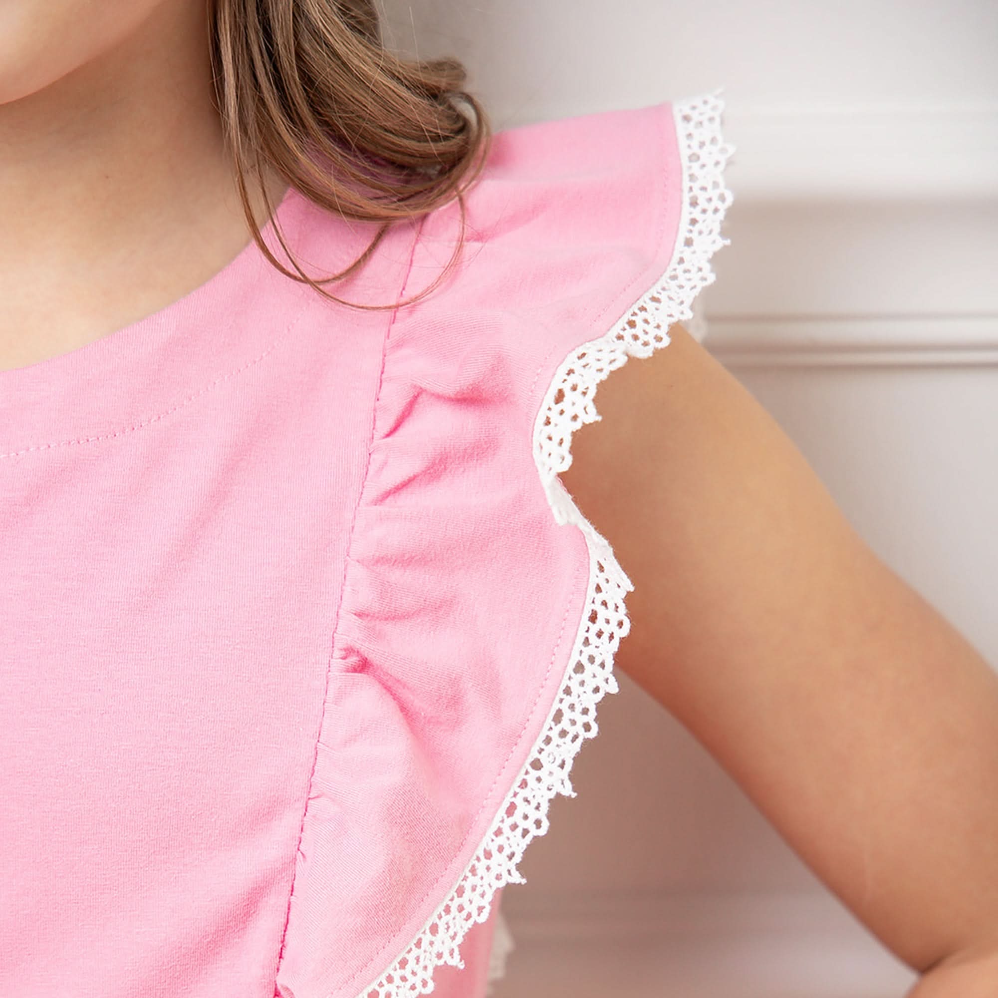 Sleeveless Organic Knit Pinafore Dress - Classic Pink - Image 4
