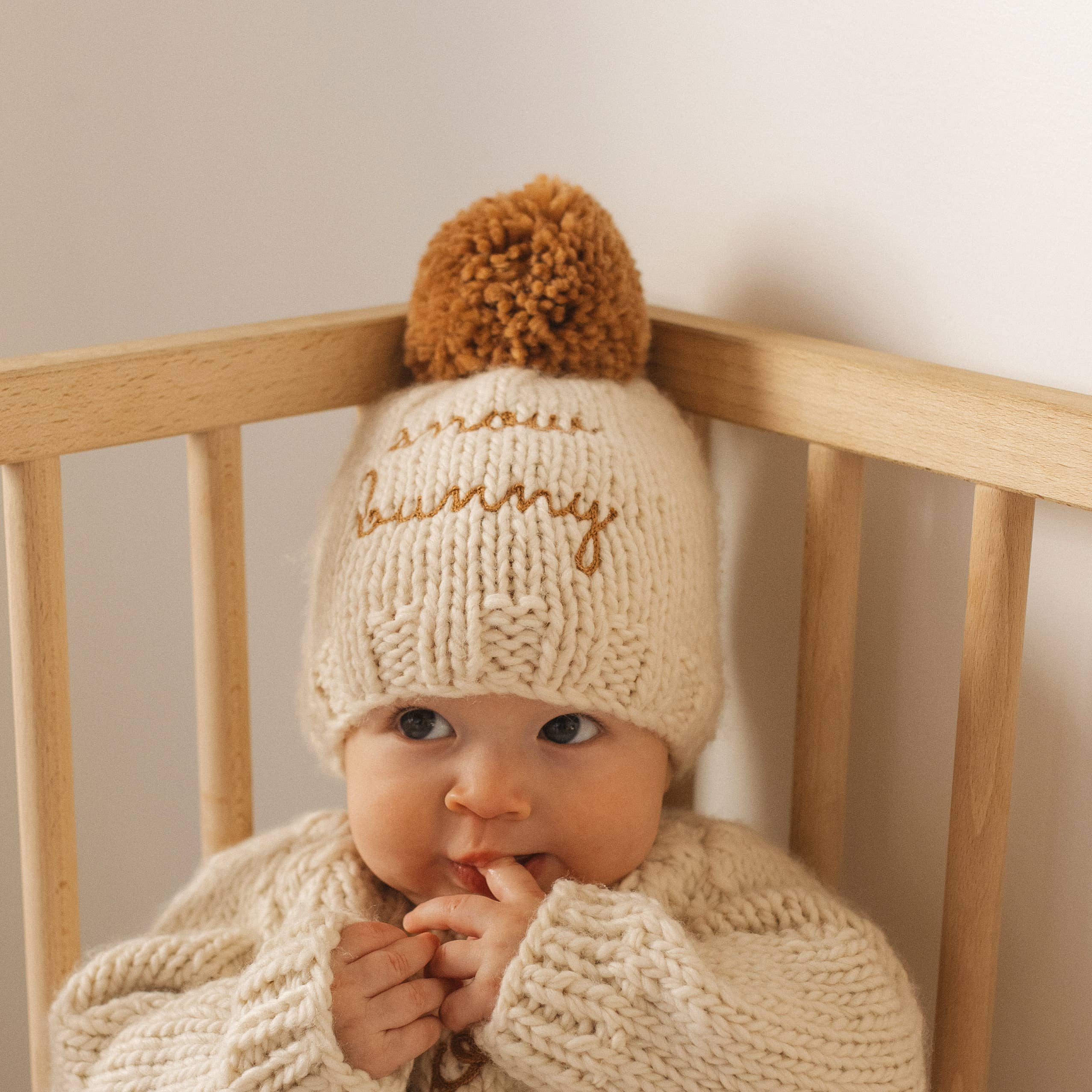 Snow Bunny Pecan Beanie Hat - Image 2
