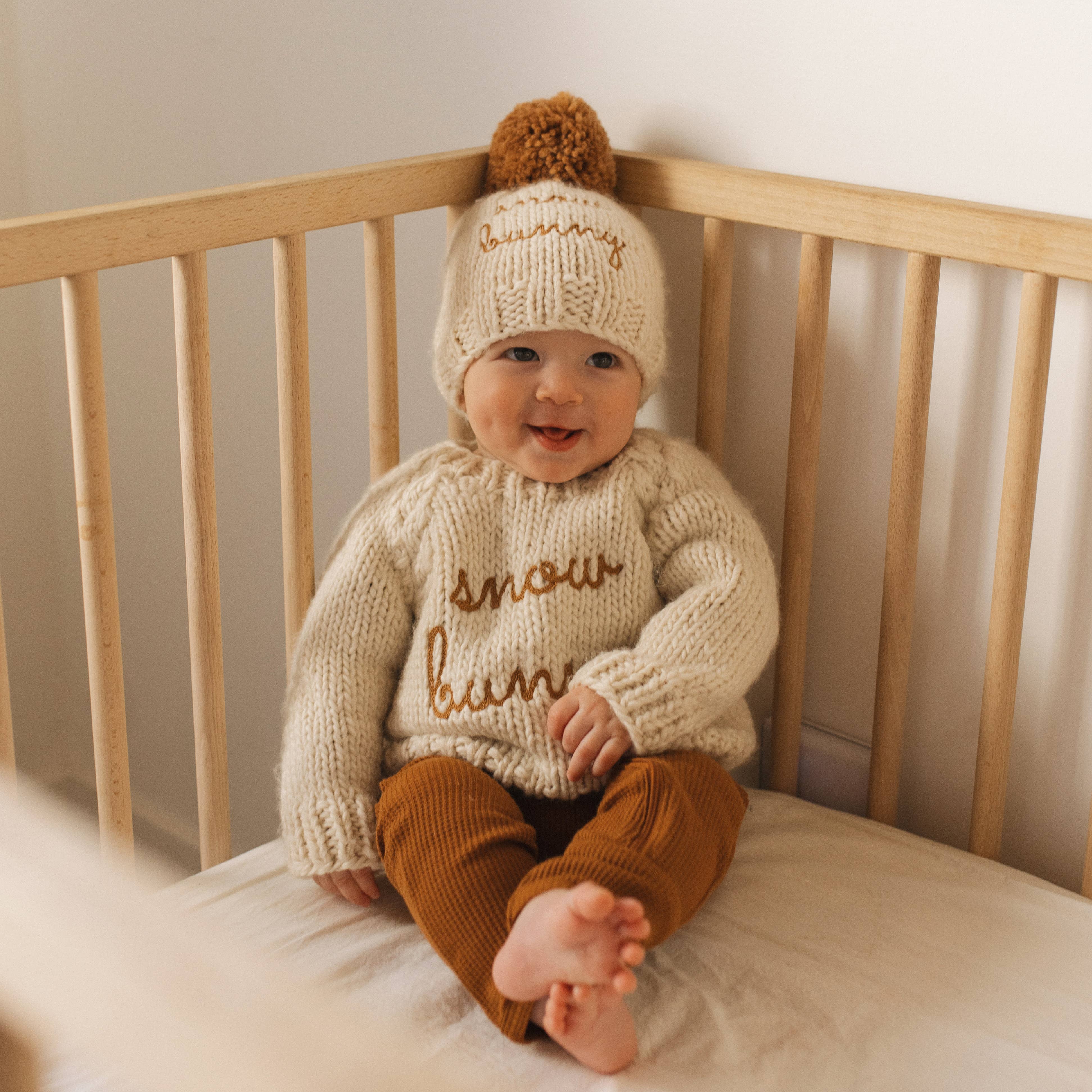Snow Bunny Pecan Beanie Hat - Image 3
