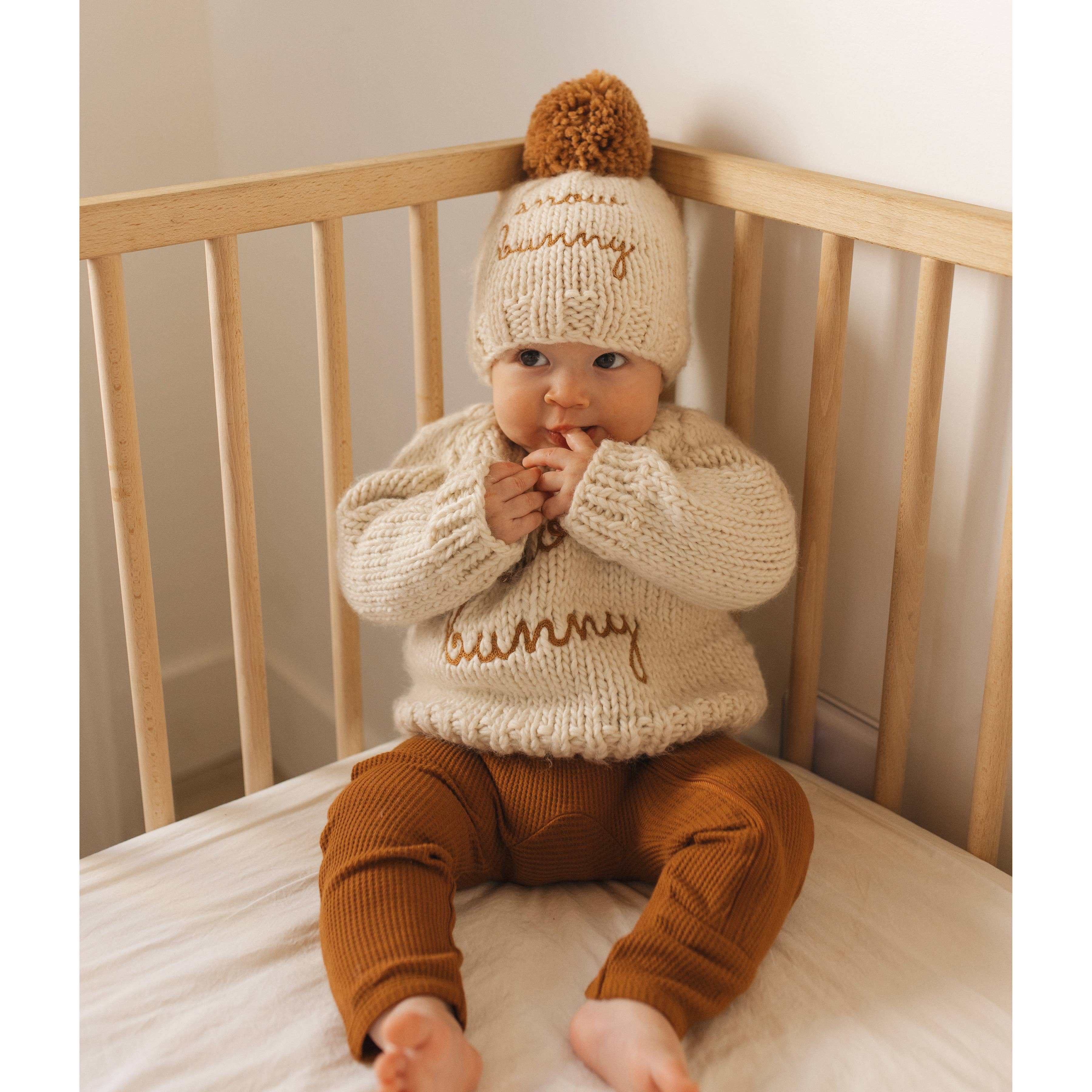Snow Bunny Pecan Crew Neck Sweater - Image 3