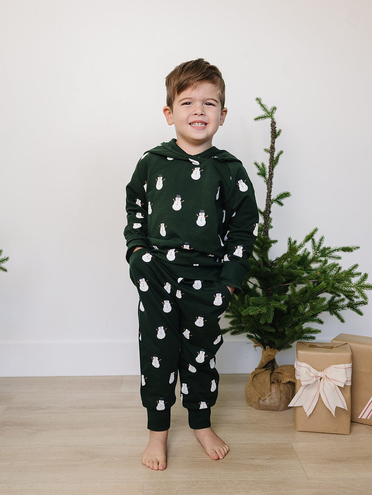 Snowman Hooded French Terry Set - Image 2