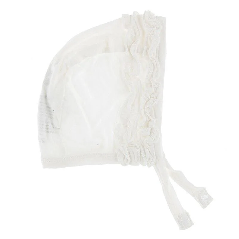 Solid Ruffle Bonnet - Natural - Image 2