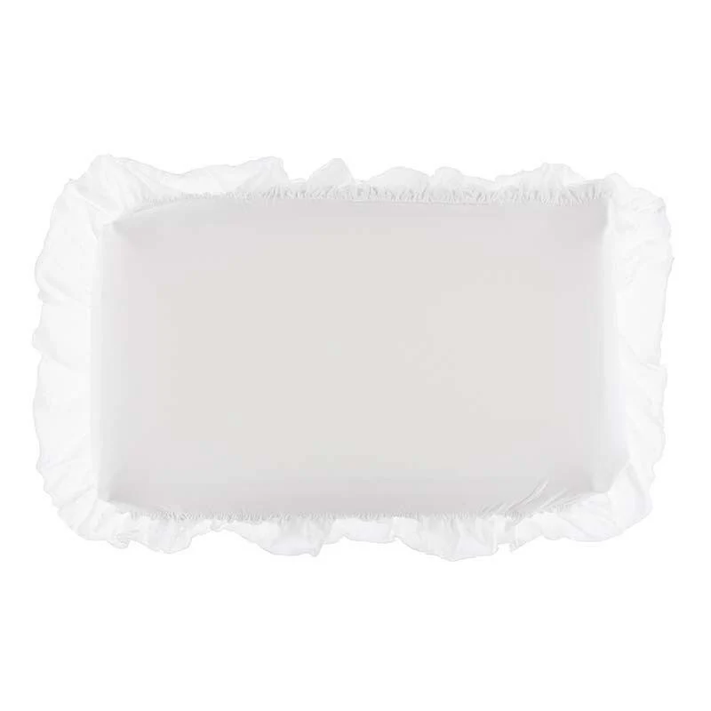 Solid Bamboo Ruffle Changing Pad Cover - Natural (21CA)