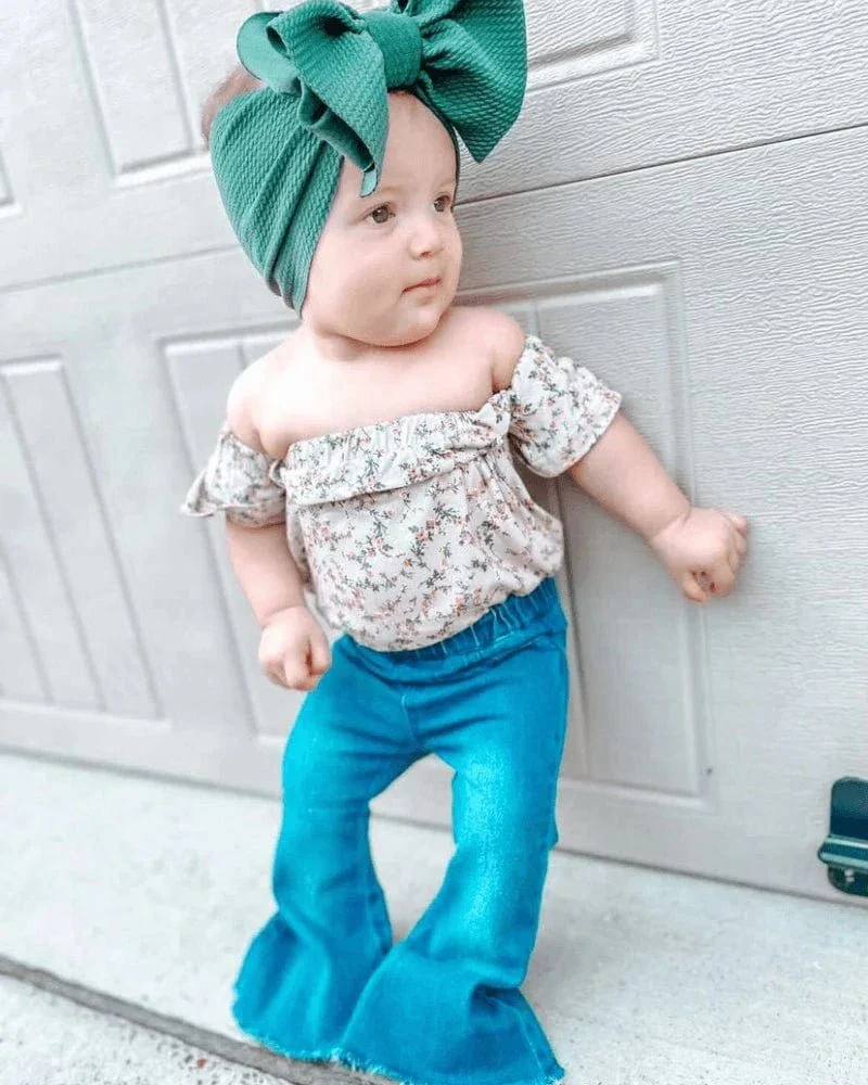 Sophie Denim Bell Bottoms - Dark Wash - Image 2