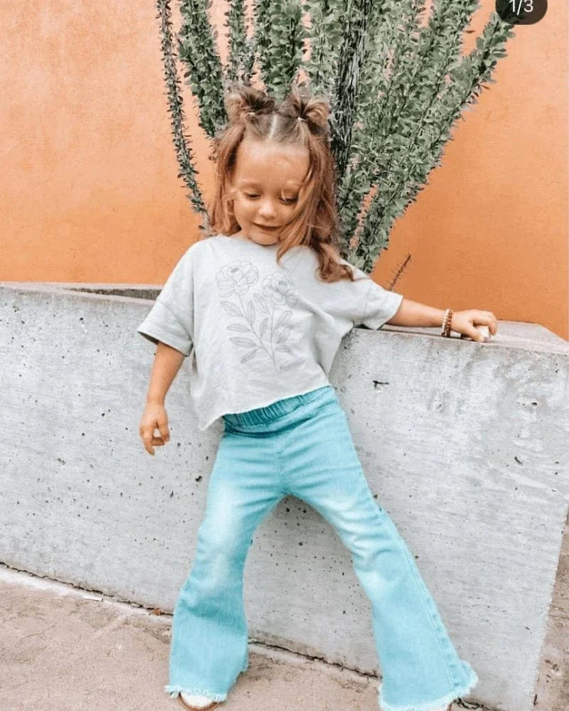Sophie Denim Bell Bottoms - Light Wash - Image 6