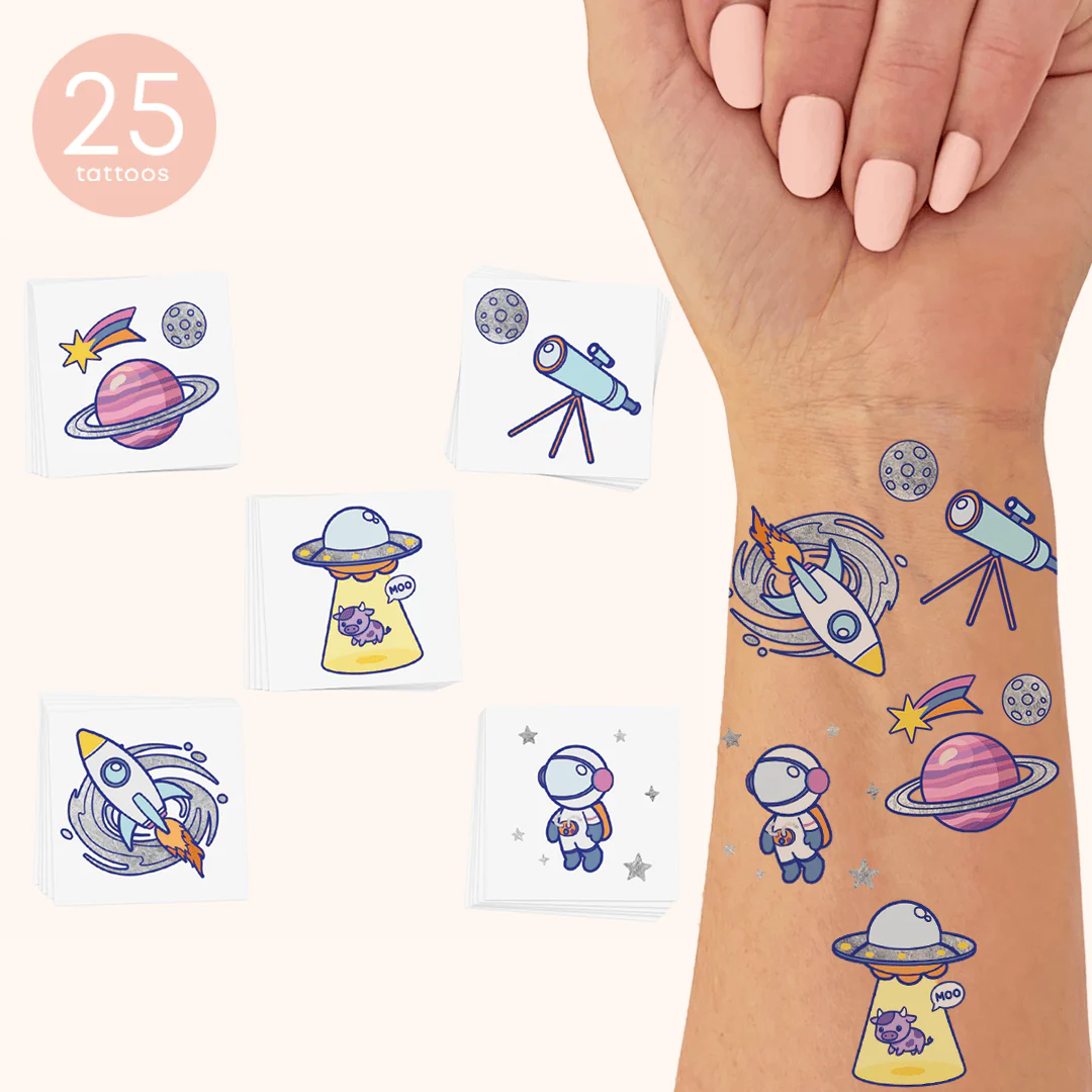 Space Ranger Variety Temporary Tattoos Set - Image 3
