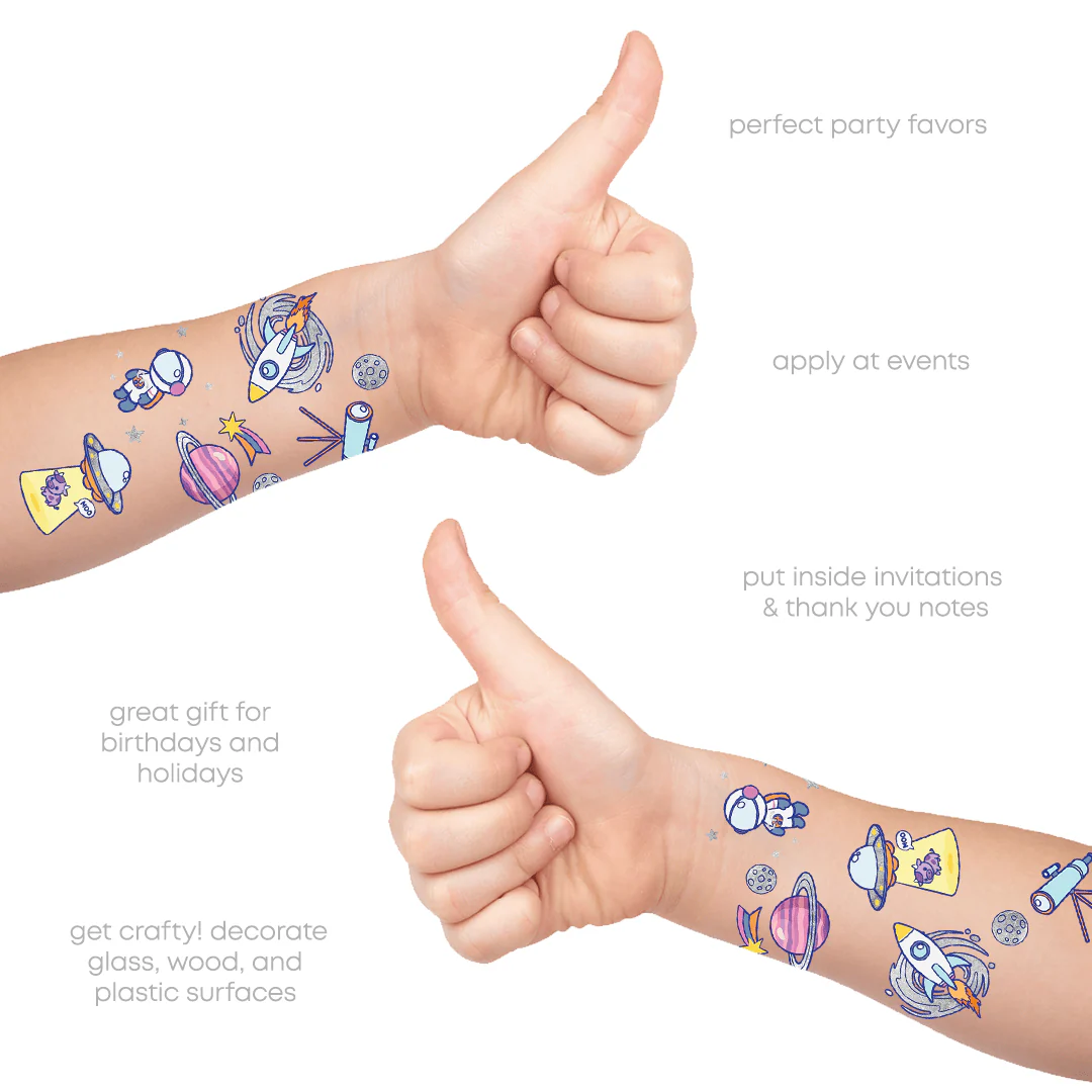 Space Ranger Variety Temporary Tattoos Set - Image 6