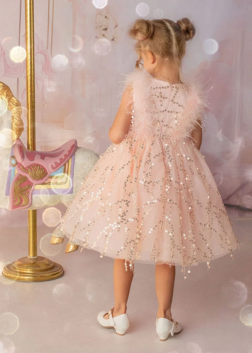 Sparkly Feather Fairy Tulle Dress - Image 2