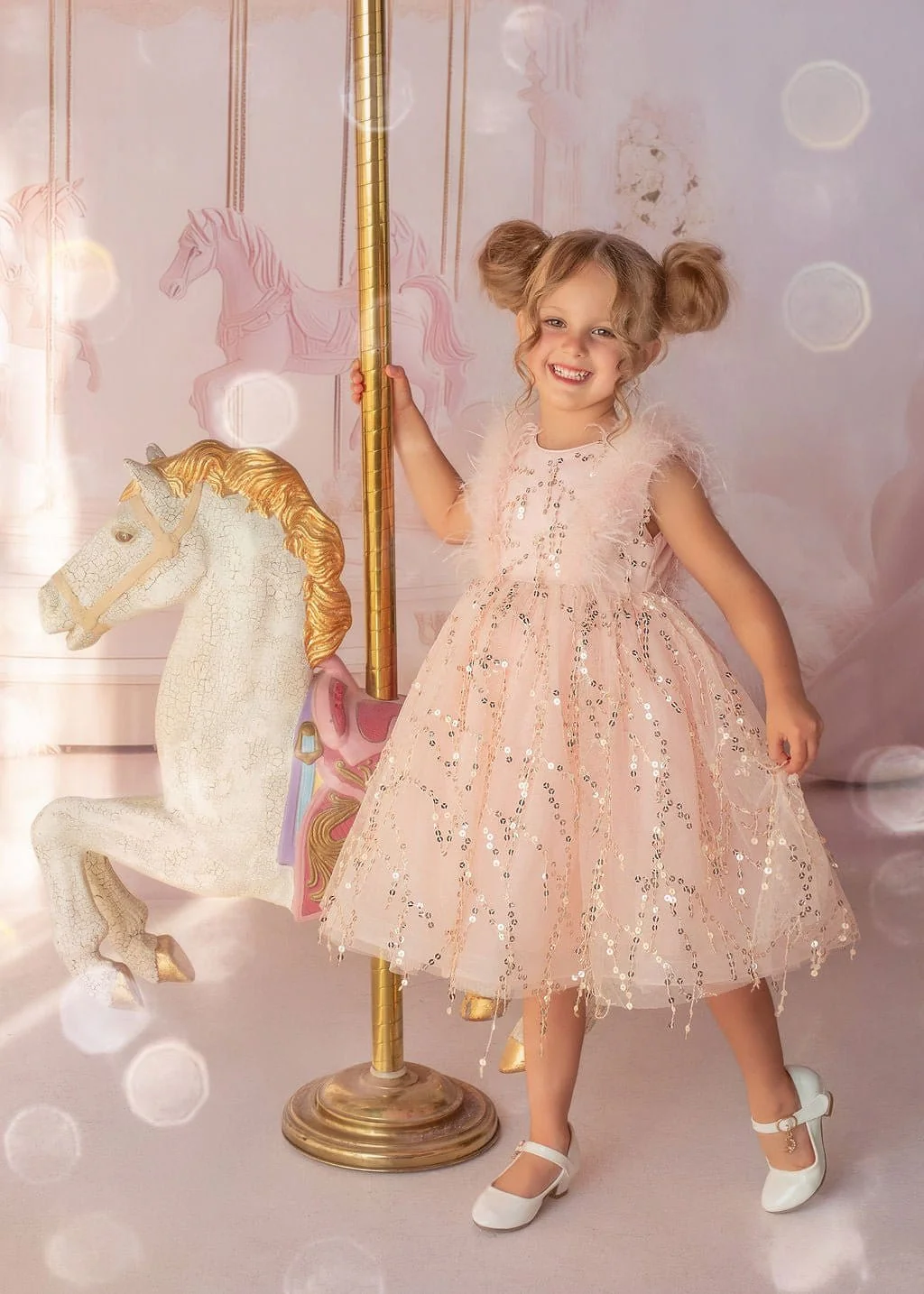 Sparkly Feather Fairy Tulle Dress - Image 3