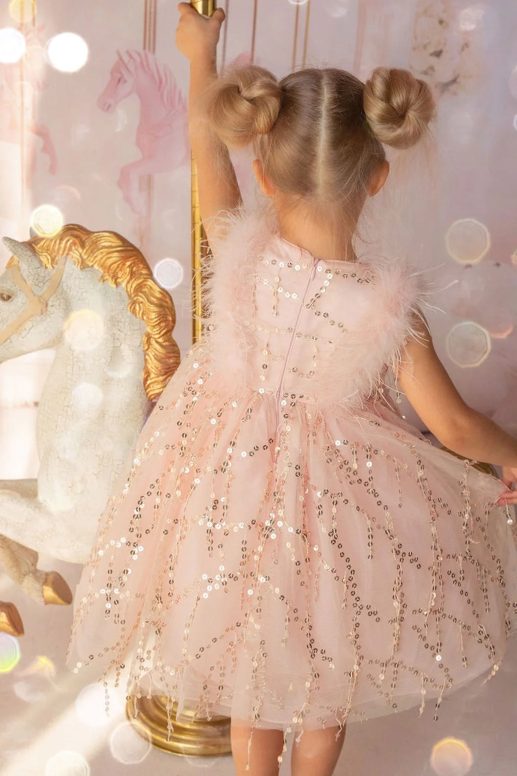 Sparkly Feather Fairy Tulle Dress - Image 4
