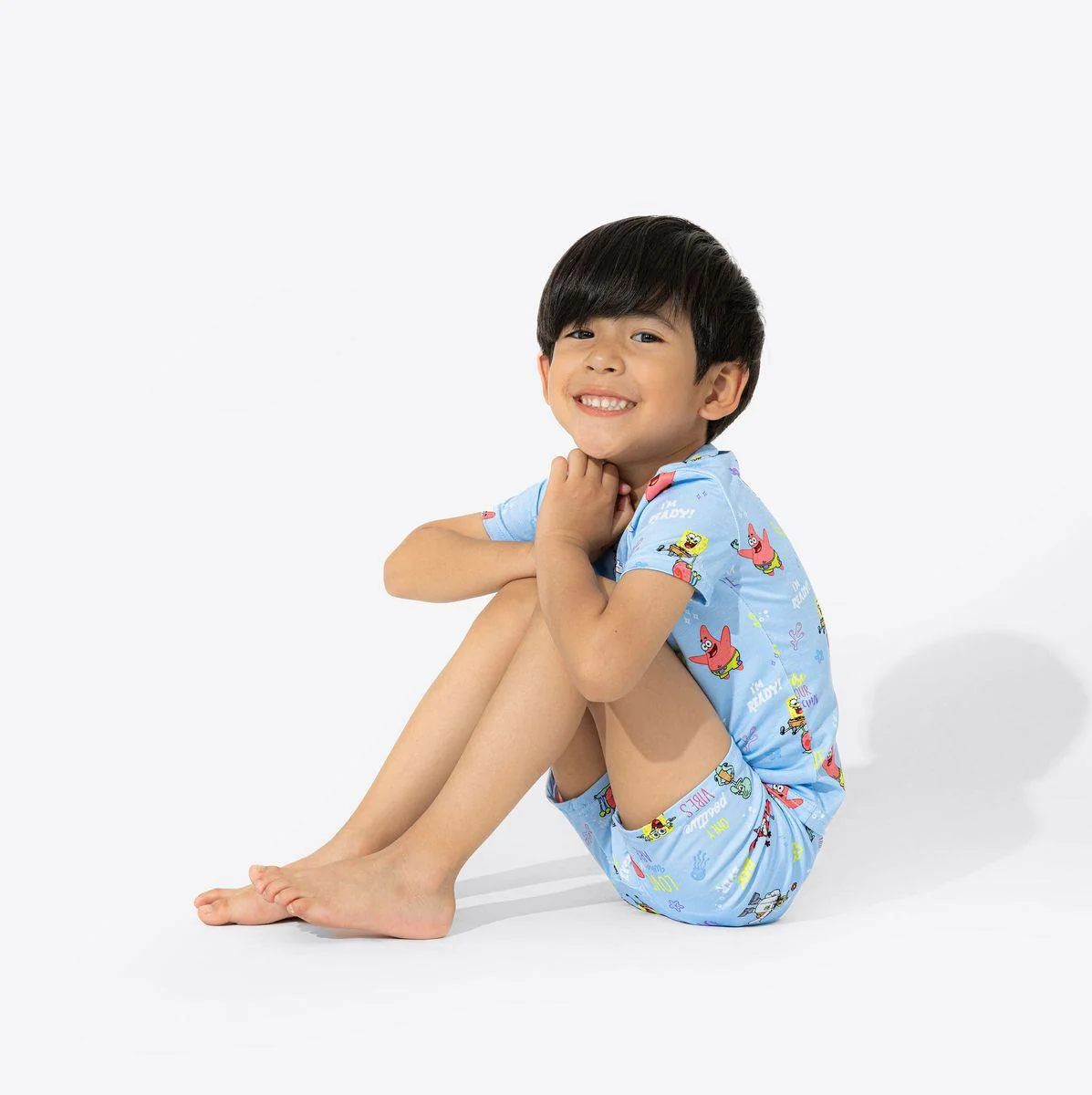 Sponge Bob SquarePants Bamboo Short Sleeve Pajama Set - Blue - Image 10
