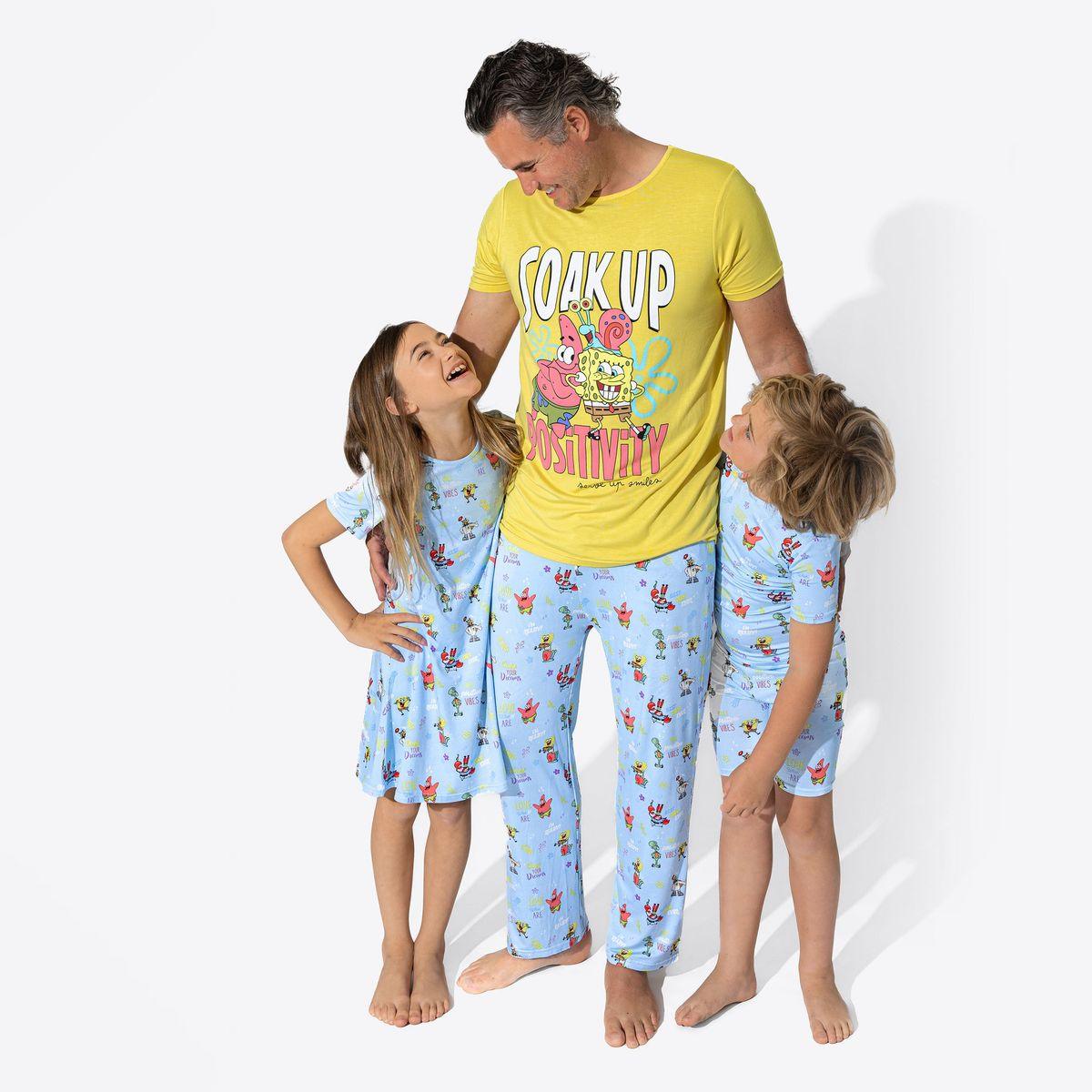 Sponge Bob SquarePants Bamboo Short Sleeve Pajama Set - Blue - Image 11