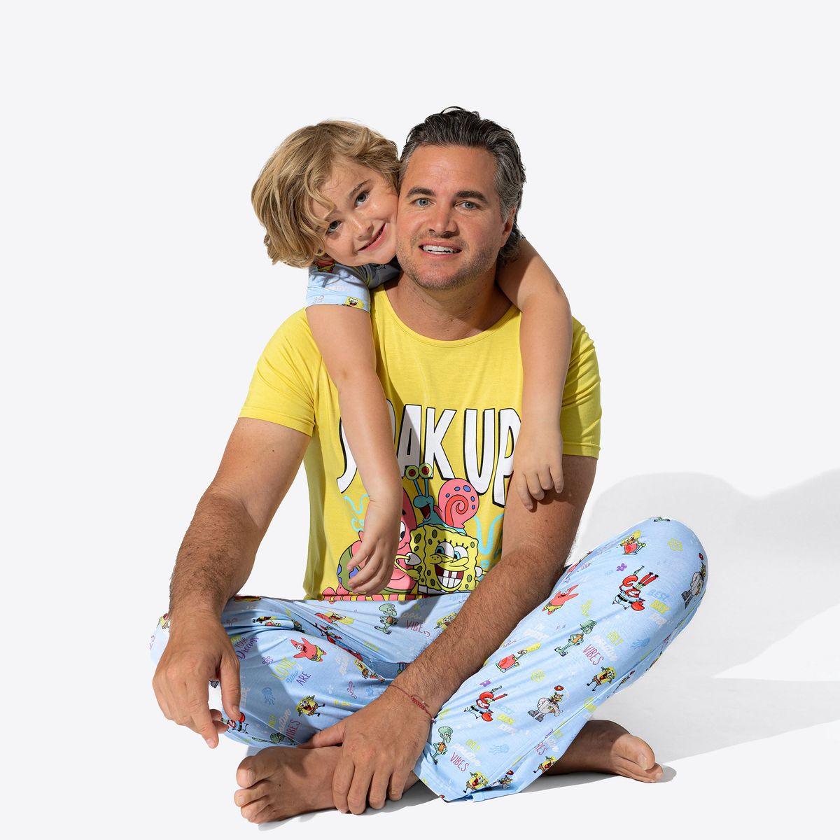 Sponge Bob SquarePants Bamboo Short Sleeve Pajama Set - Blue - Image 12