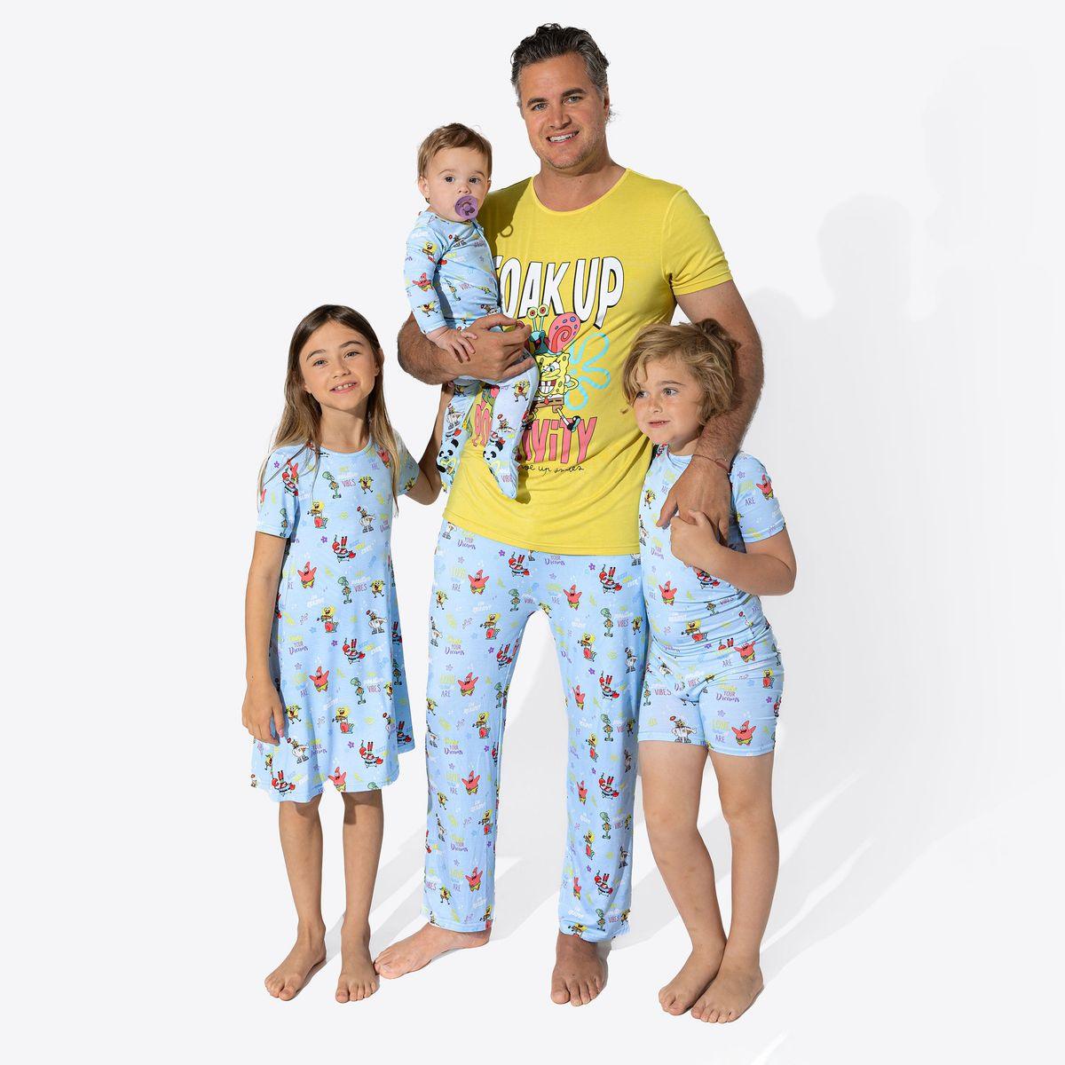 Sponge Bob SquarePants Bamboo Short Sleeve Pajama Set - Blue - Image 13
