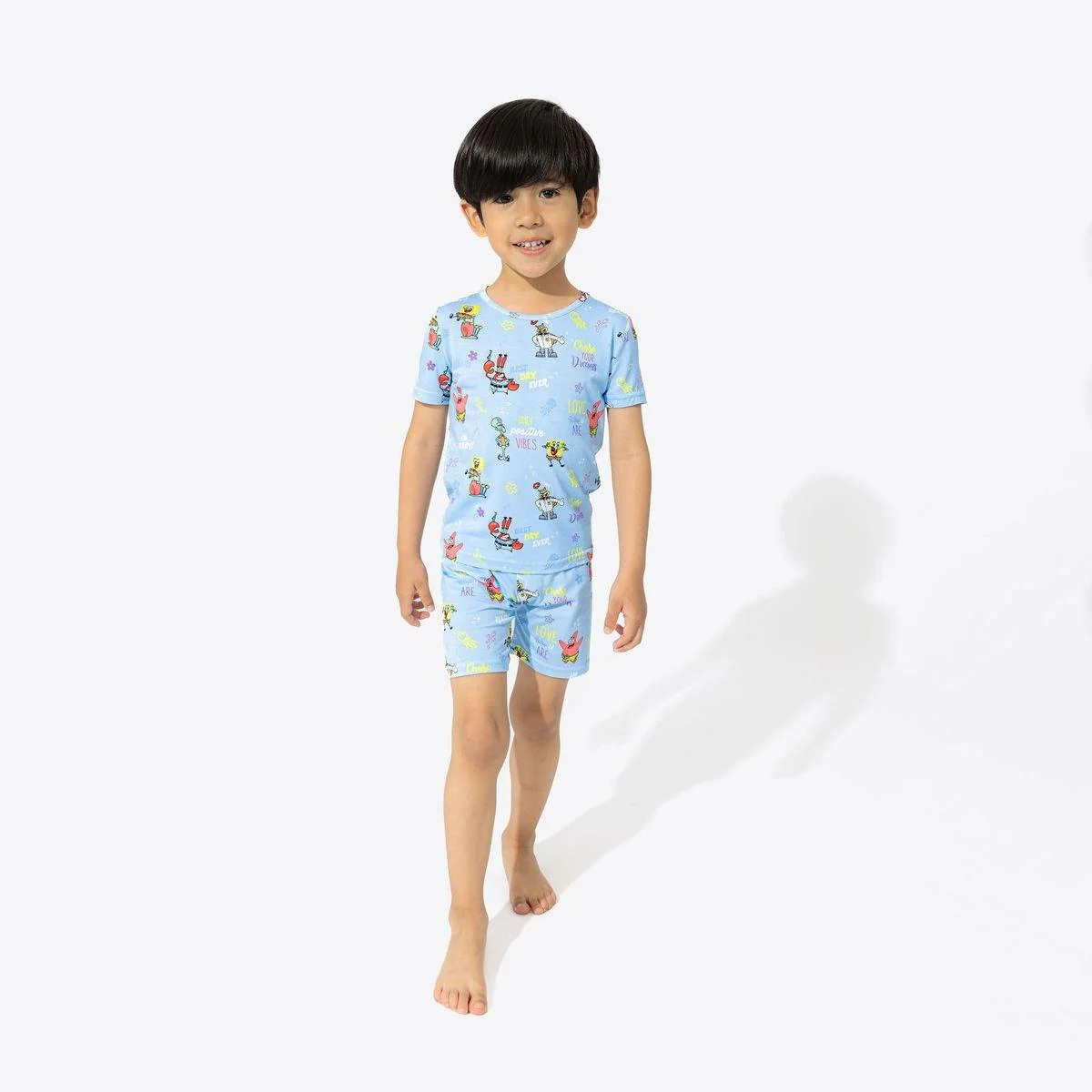 Sponge Bob SquarePants Bamboo Short Sleeve Pajama Set - Blue - Image 2