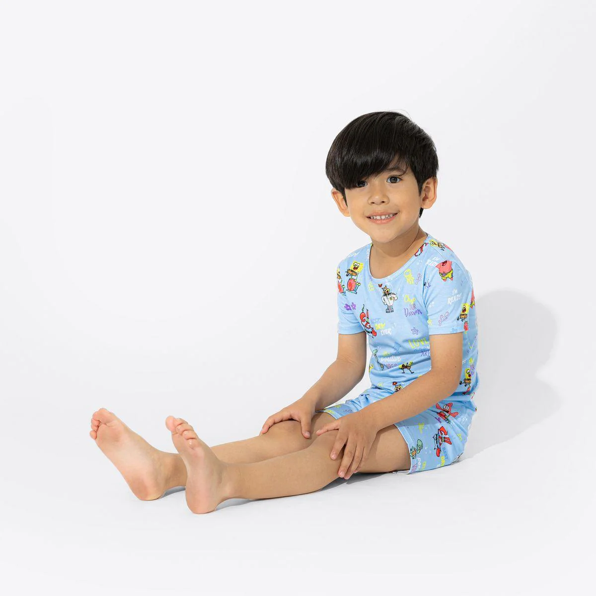 Sponge Bob SquarePants Bamboo Short Sleeve Pajama Set - Blue - Image 7