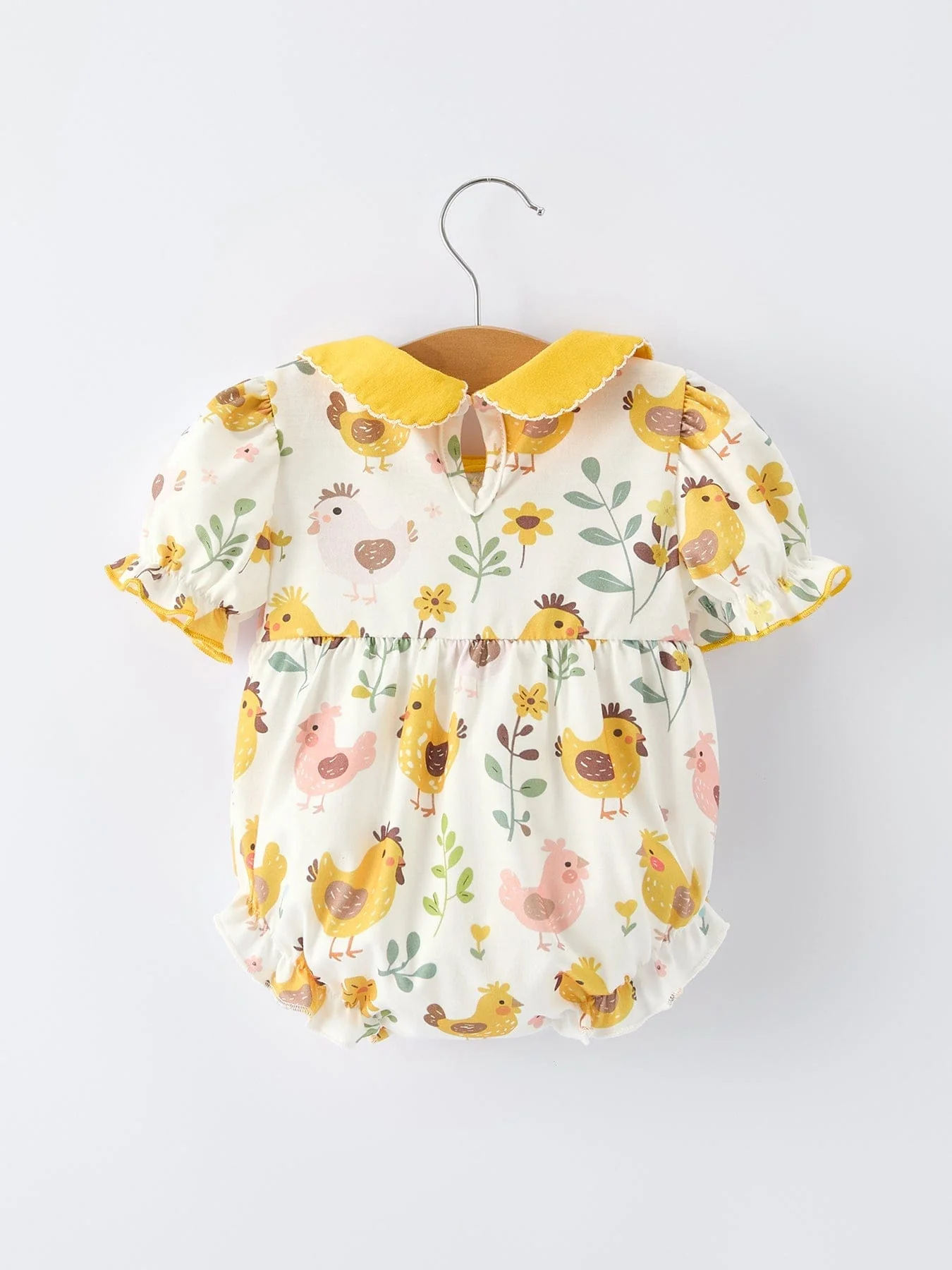 Spring Chick Scallop Short-Sleeve Girl Romper - Image 2