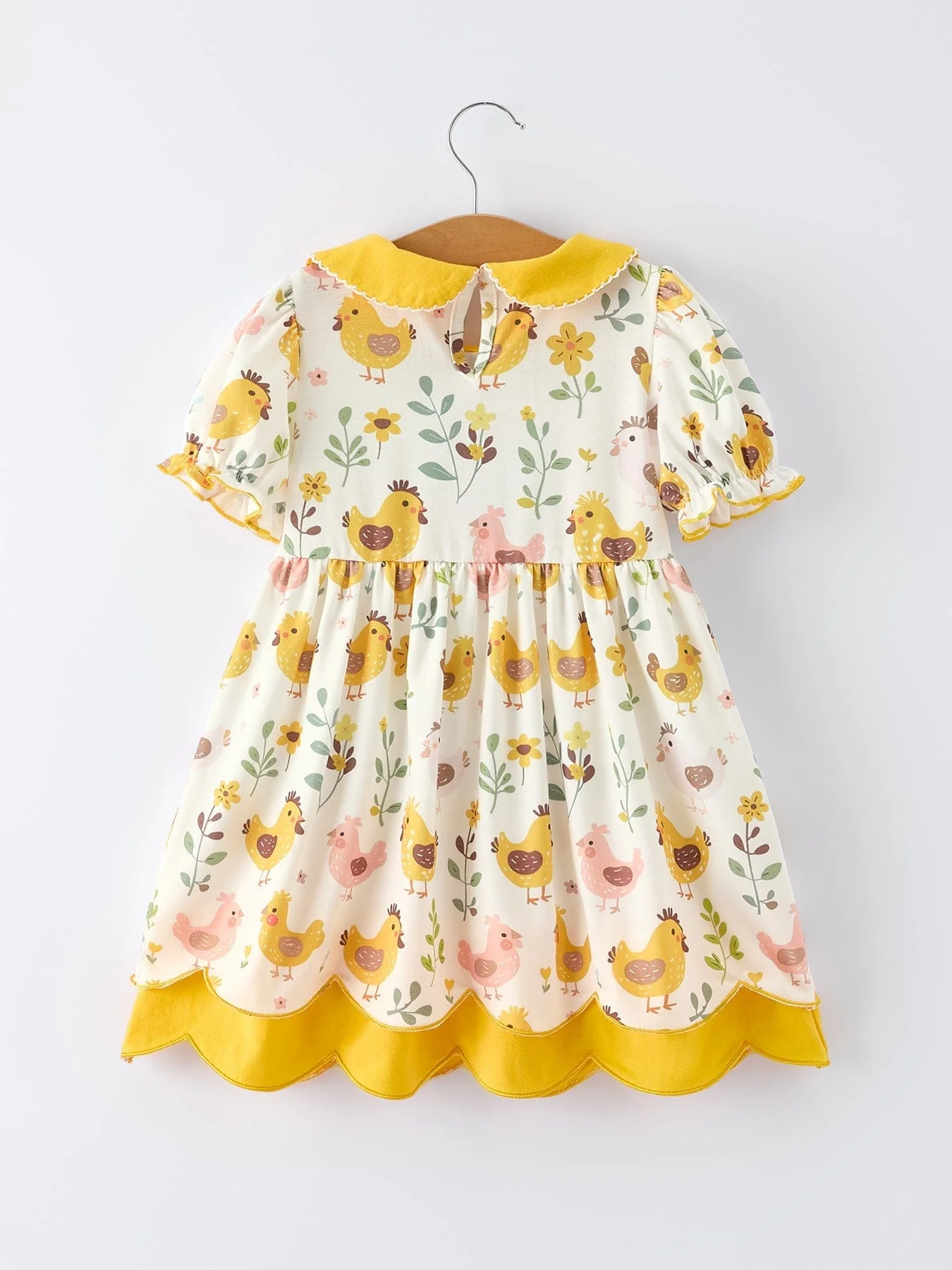 Spring Chick Scallop Short-Sleeve Girl Dress - Image 2
