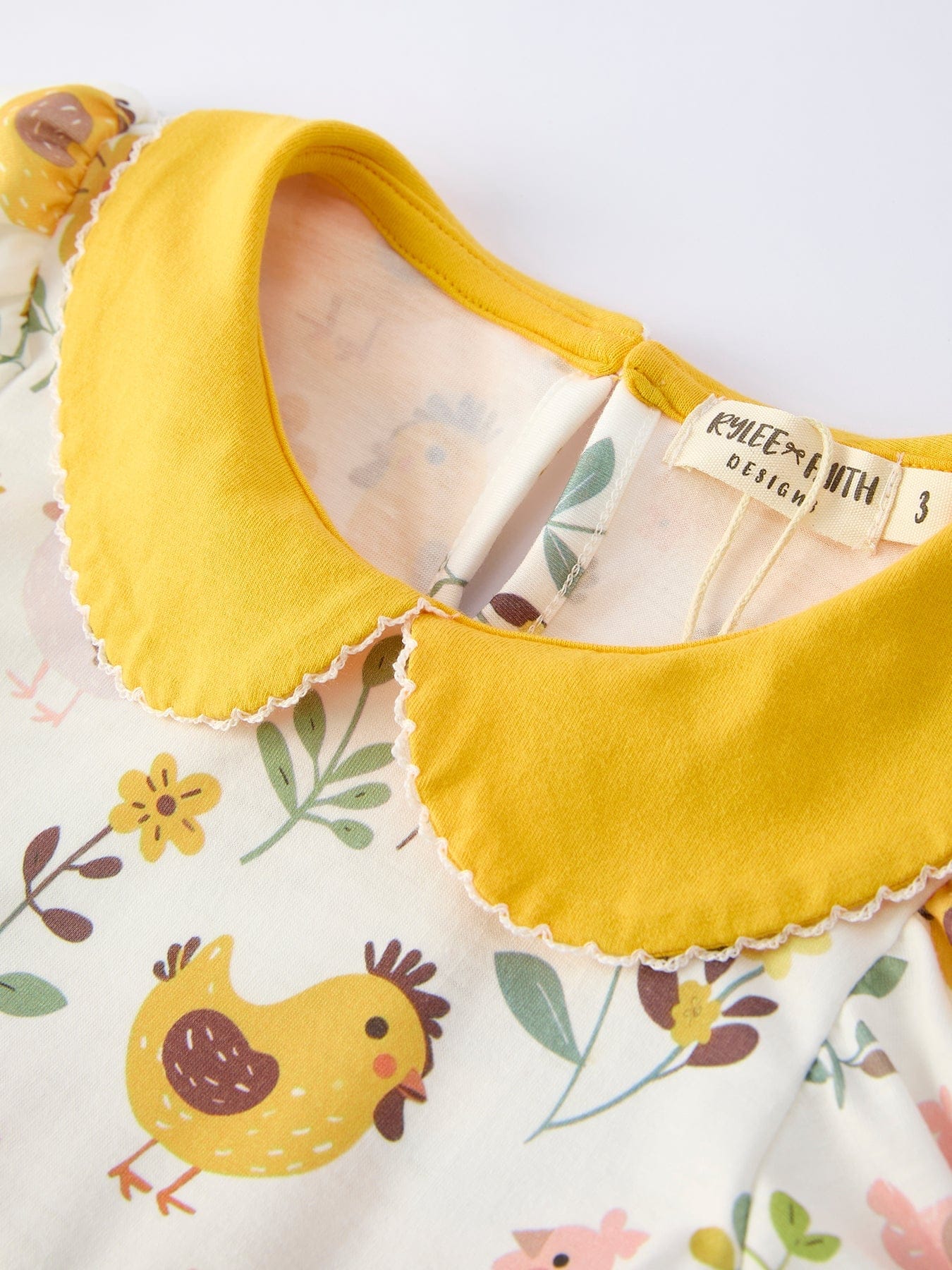 Spring Chick Scallop Short-Sleeve Girl Dress - Image 3